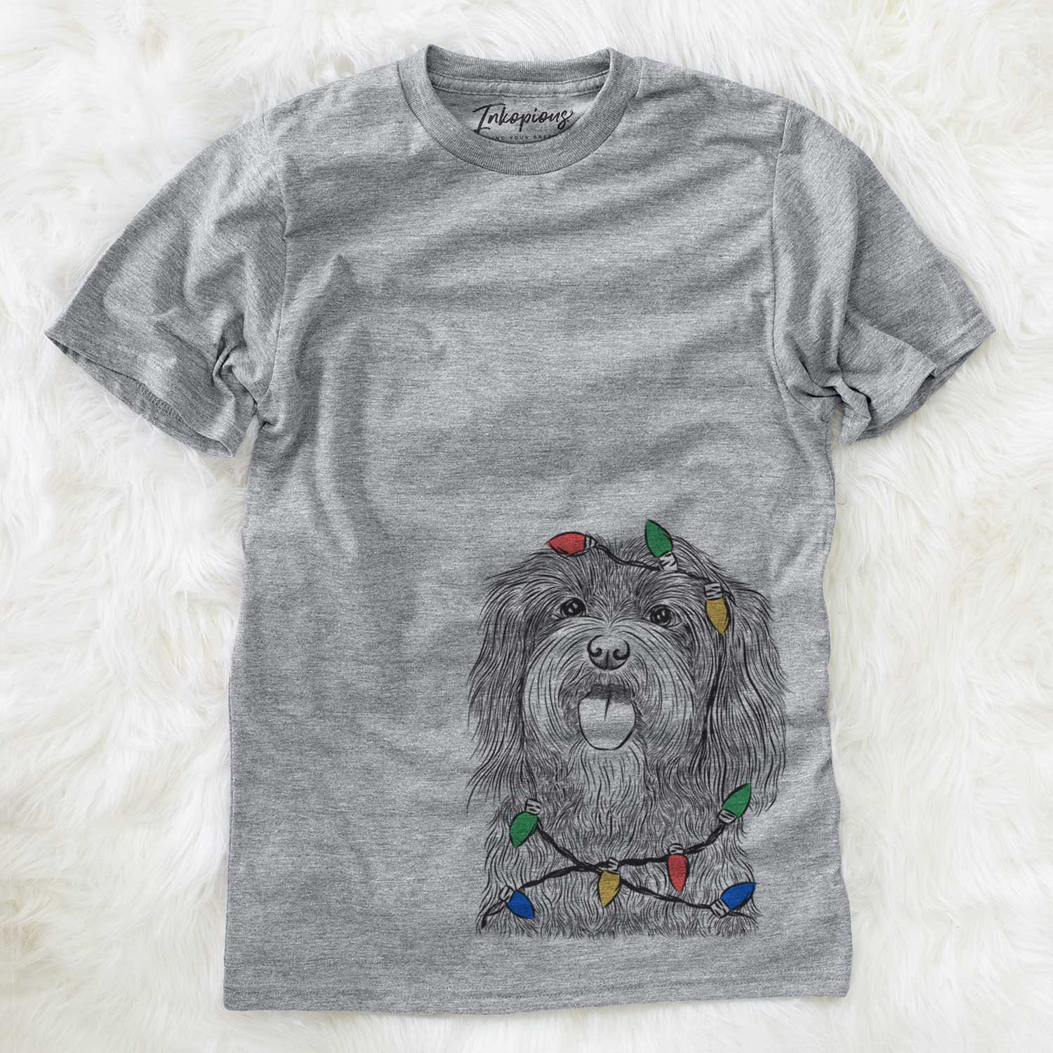 Christmas Lights Sophie the Havanese - Unisex Crewneck