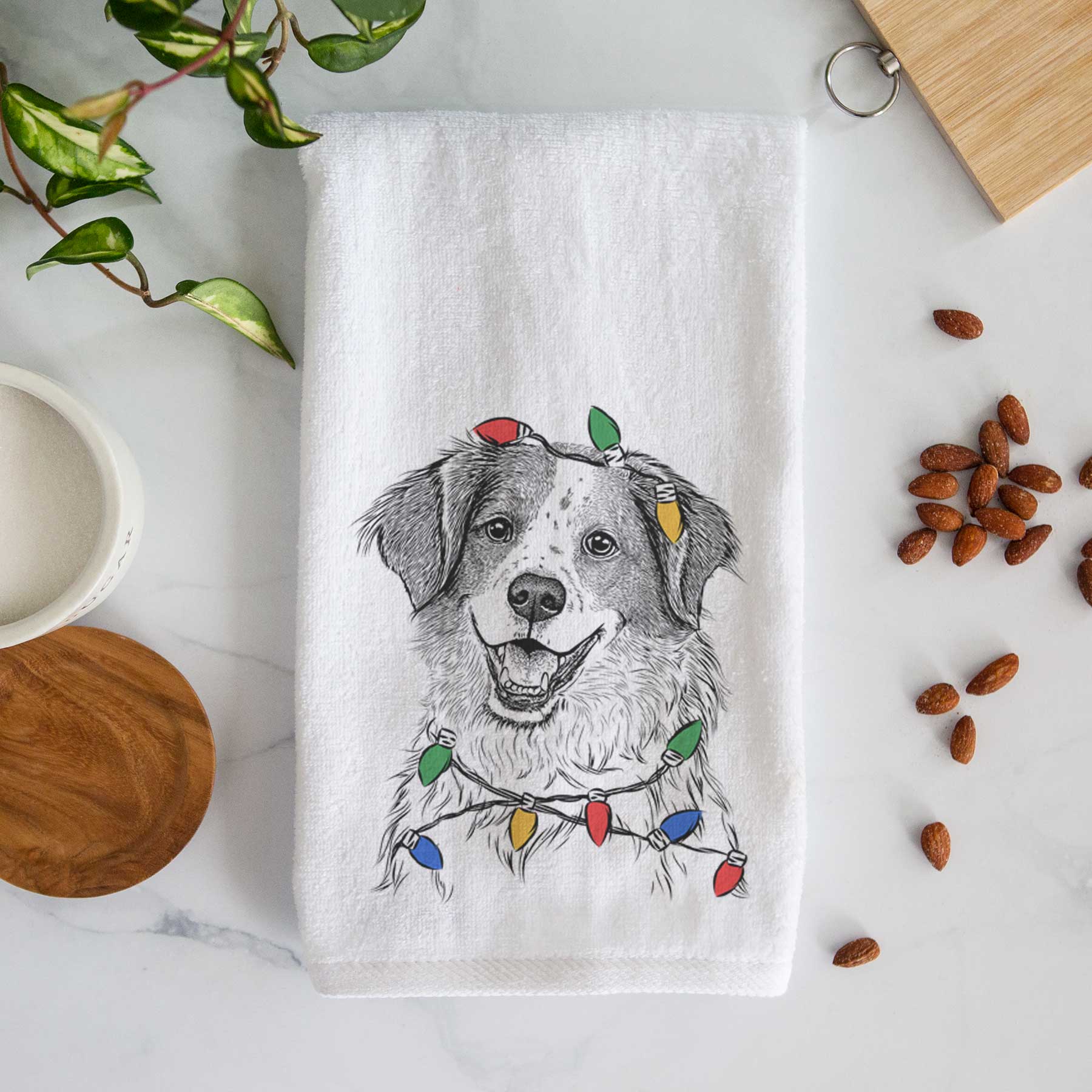 Sophie the Brittany Beagle Mix Decorative Hand Towel