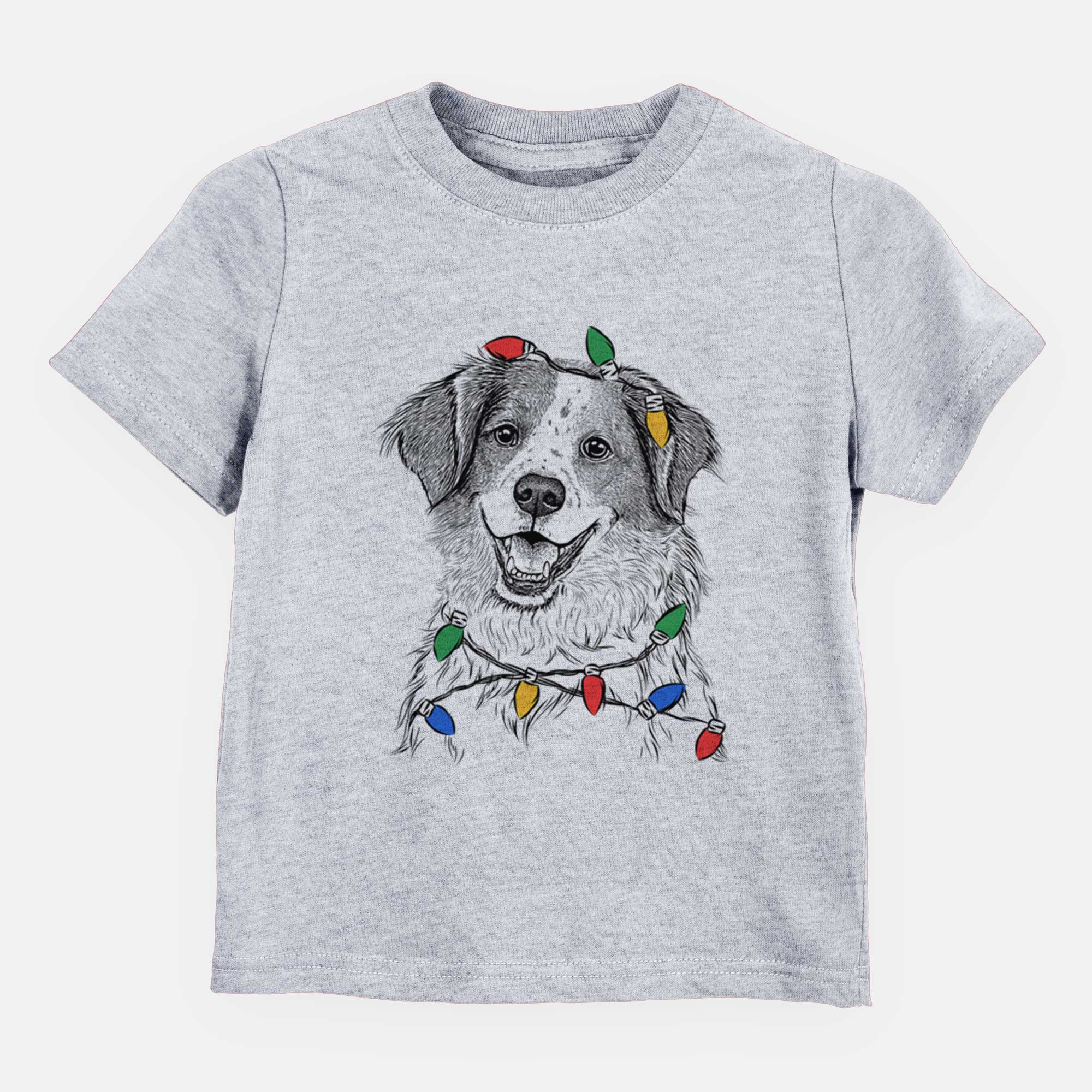 Christmas Lights Sophie the Brittany Beagle Mix - Kids/Youth/Toddler Shirt