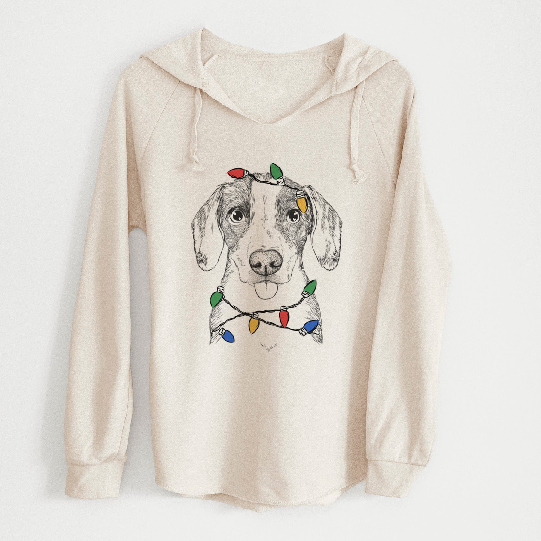 Christmas Lights SophiePea the Mixed Breed - Cali Wave Hooded Sweatshirt