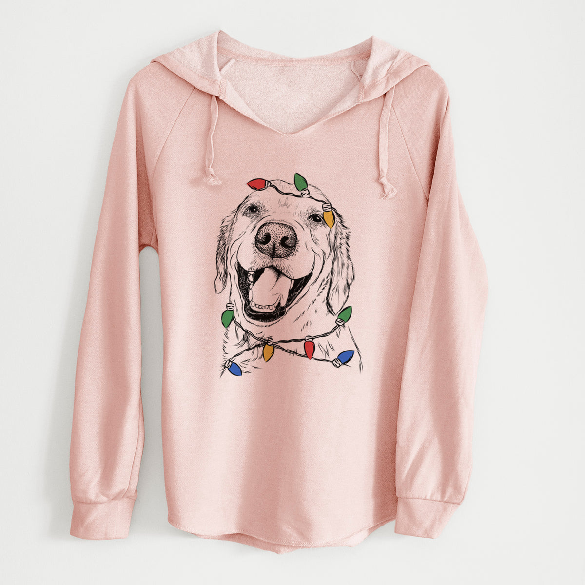 Christmas Lights Spanky the Golden Retriever - Cali Wave Hooded Sweatshirt