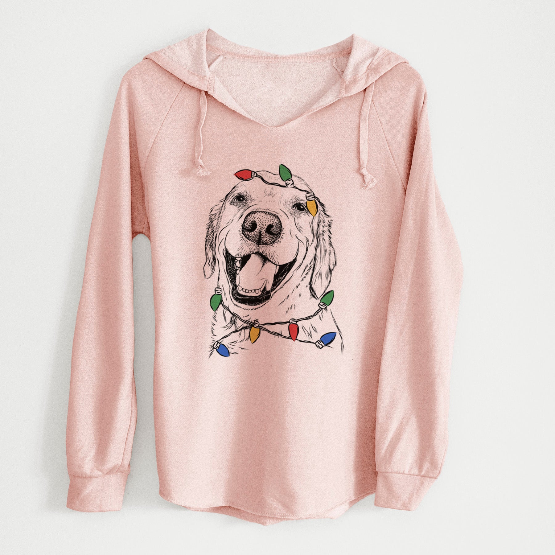 Christmas Lights Spanky the Golden Retriever - Cali Wave Hooded Sweatshirt