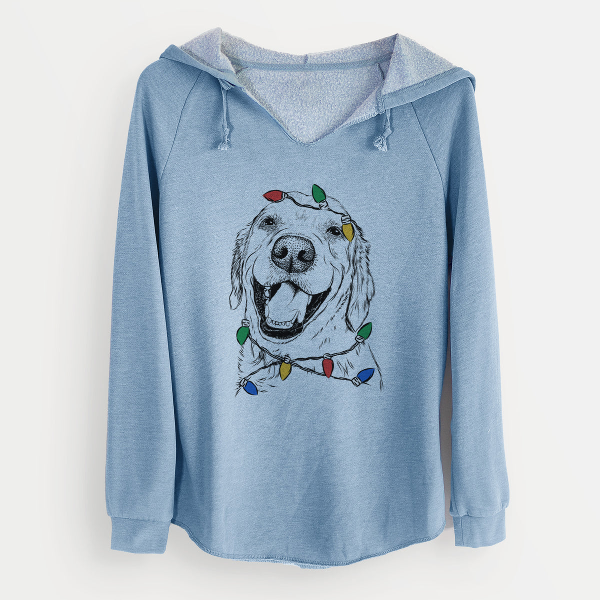 Christmas Lights Spanky the Golden Retriever - Cali Wave Hooded Sweatshirt