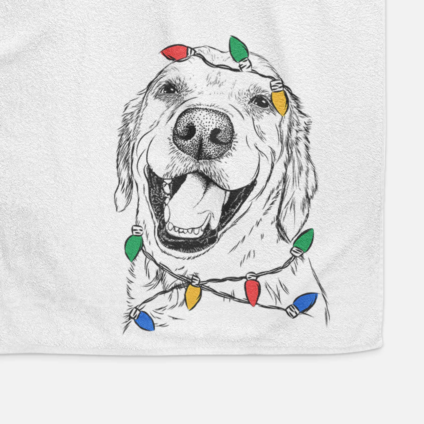 Spanky the Golden Retriever Decorative Hand Towel