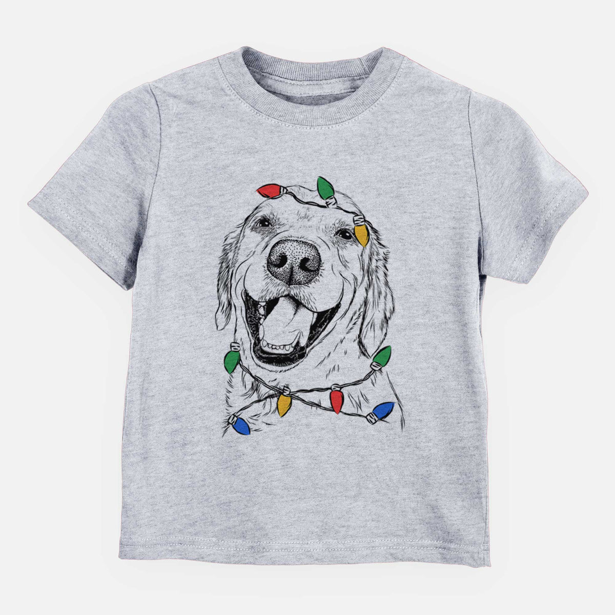 Christmas Lights Spanky the Golden Retriever - Kids/Youth/Toddler Shirt