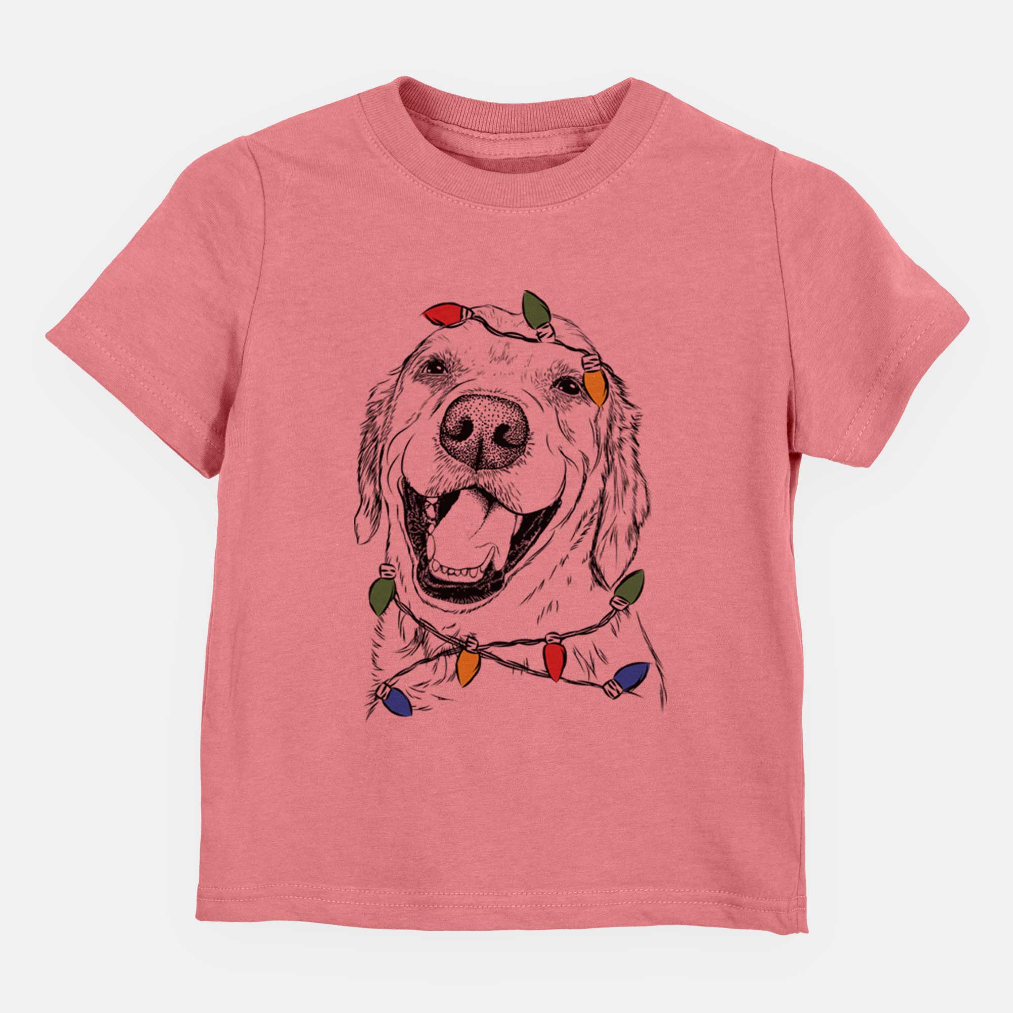 Christmas Lights Spanky the Golden Retriever - Kids/Youth/Toddler Shirt