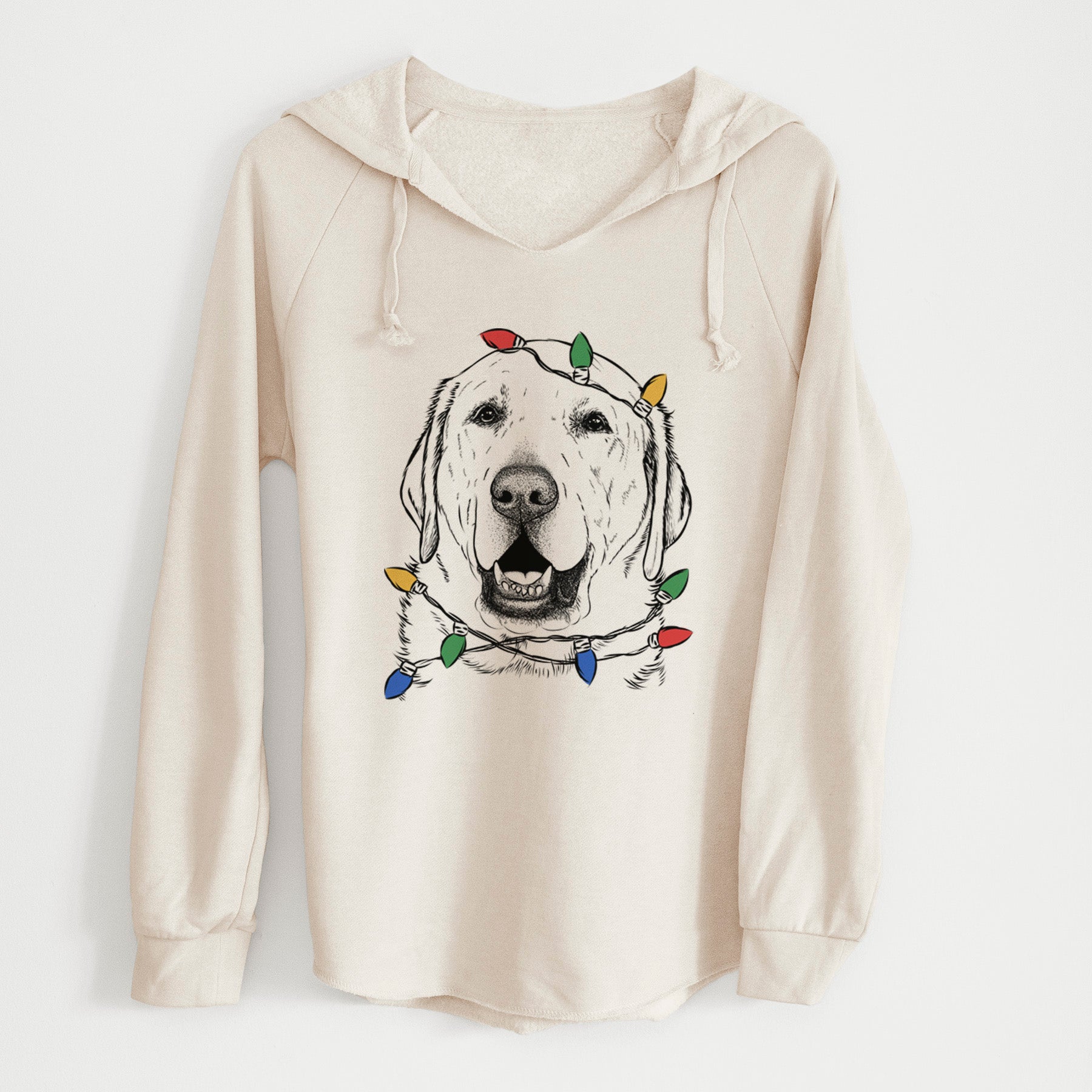 Christmas Lights Sparks the Labrador Retriever - Cali Wave Hooded Sweatshirt