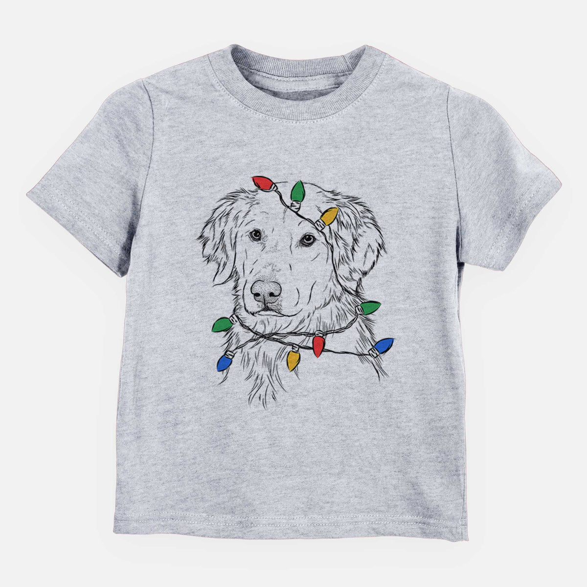 Christmas Lights Spencer the Golden Retriever - Kids/Youth/Toddler Shirt