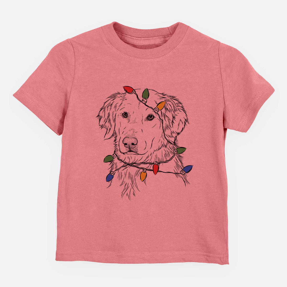 Christmas Lights Spencer the Golden Retriever - Kids/Youth/Toddler Shirt