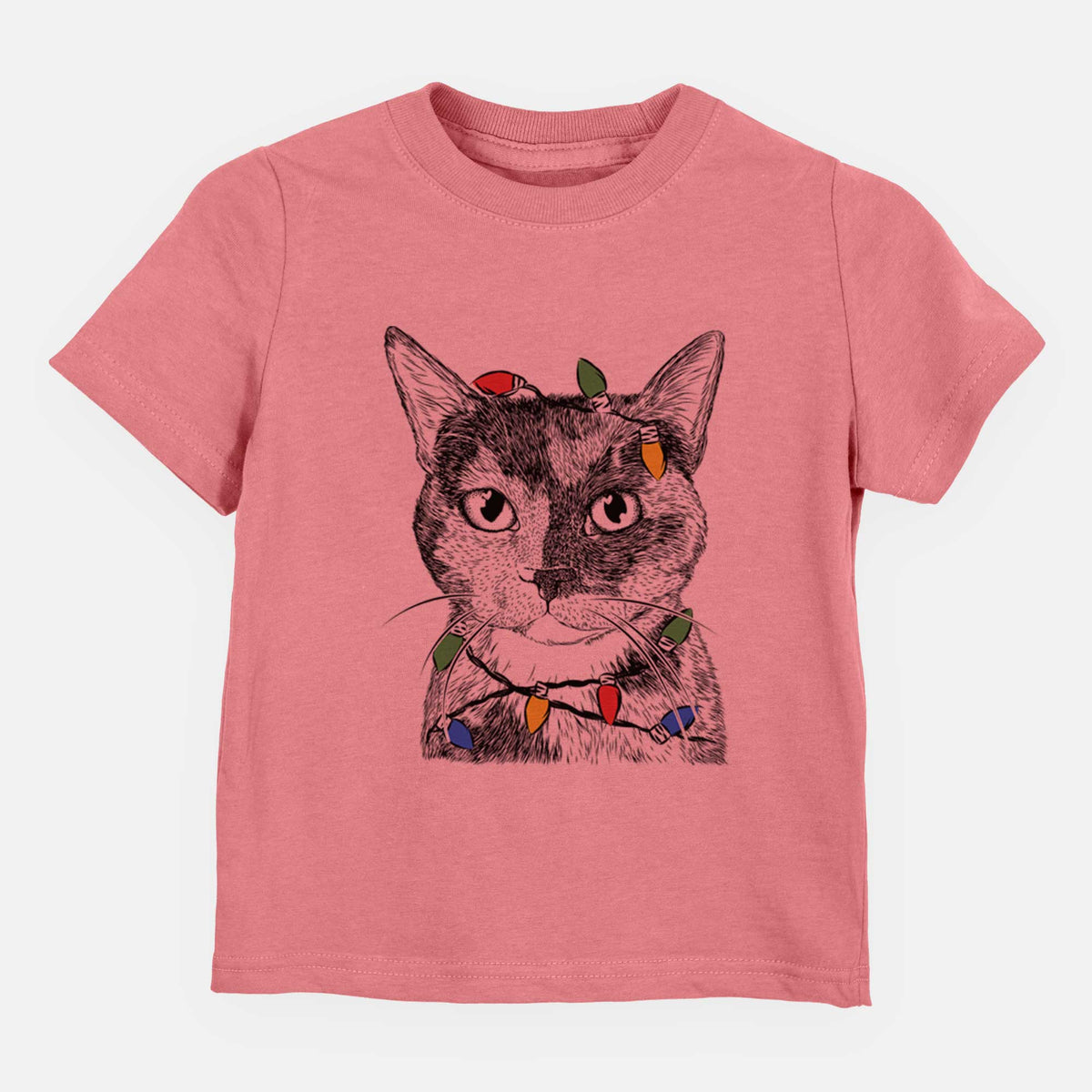 Christmas Lights Spooky Kitty the Tortoiseshell Cat - Kids/Youth/Toddler Shirt