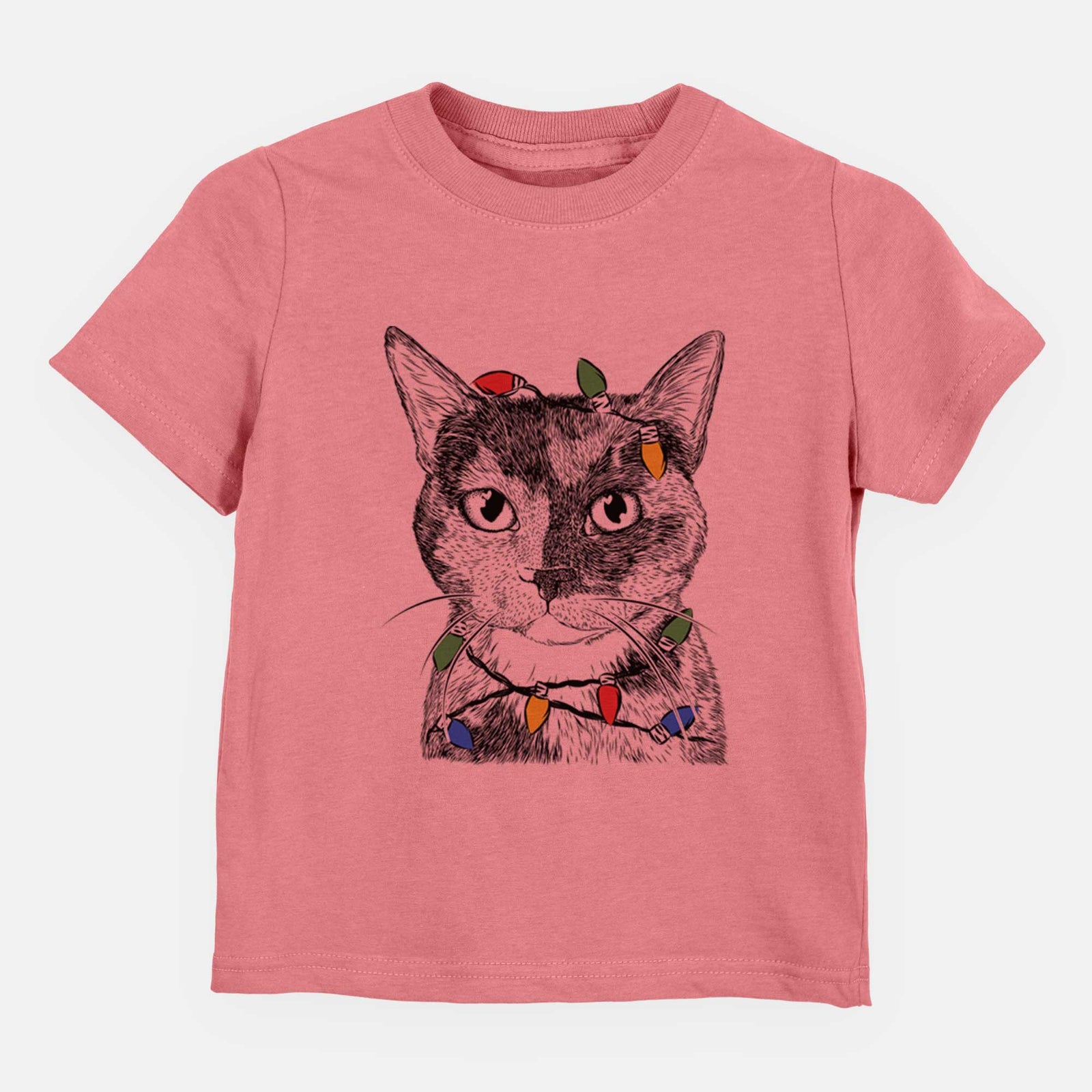 Christmas Lights Spooky Kitty the Tortoiseshell Cat - Kids/Youth/Toddler Shirt
