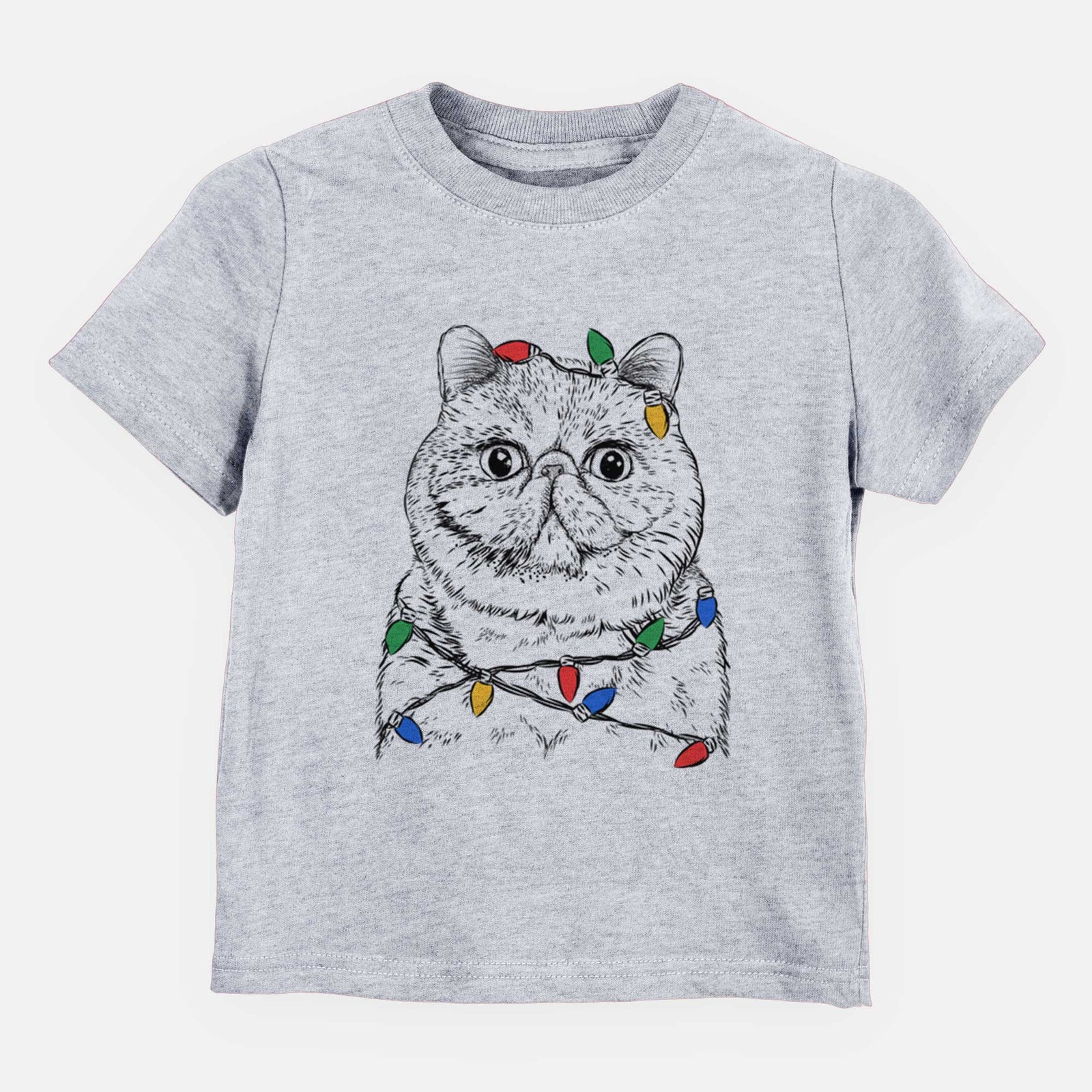 Christmas Lights Squish the Exotic Shorthair Cat - Kids/Youth/Toddler Shirt