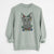 Christmas Lights Stanley the Russian Blue Cat - Unisex Pigment Dyed Crew Sweatshirt