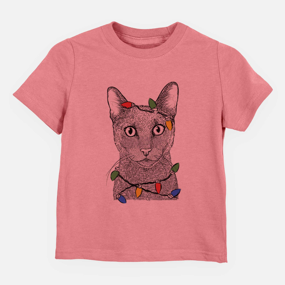 Christmas Lights Stanley the Russian Blue Cat - Kids/Youth/Toddler Shirt