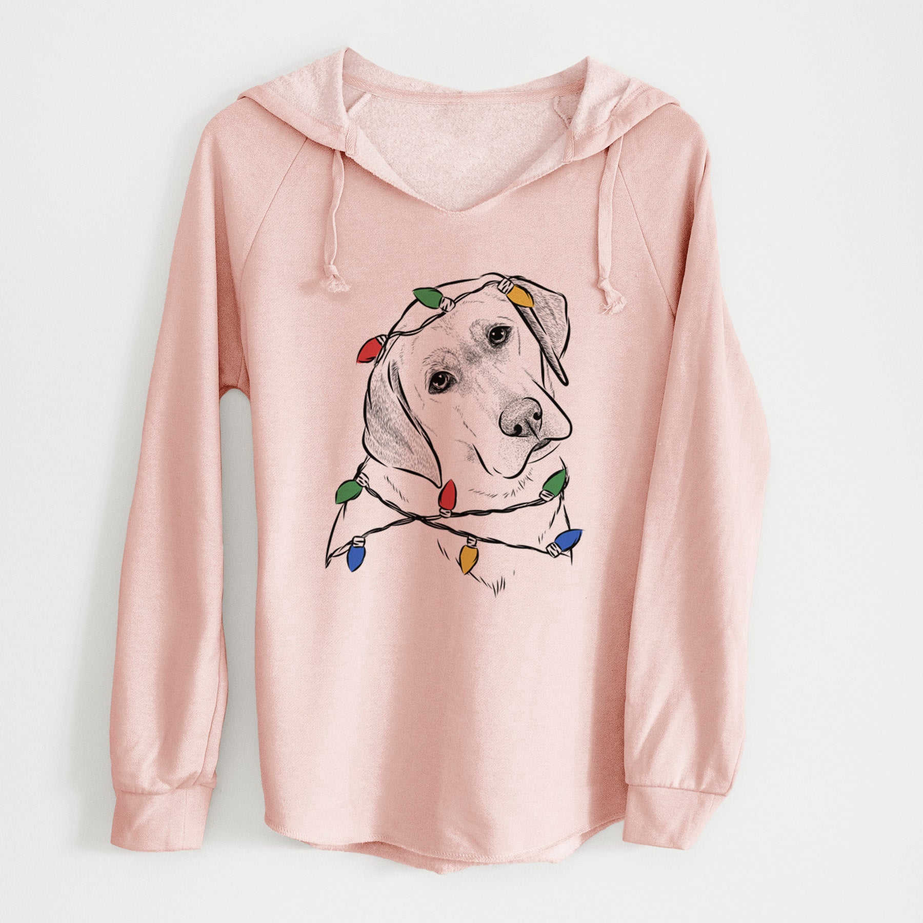 Christmas Lights Stella the Yellow Lab - Cali Wave Hooded Sweatshirt