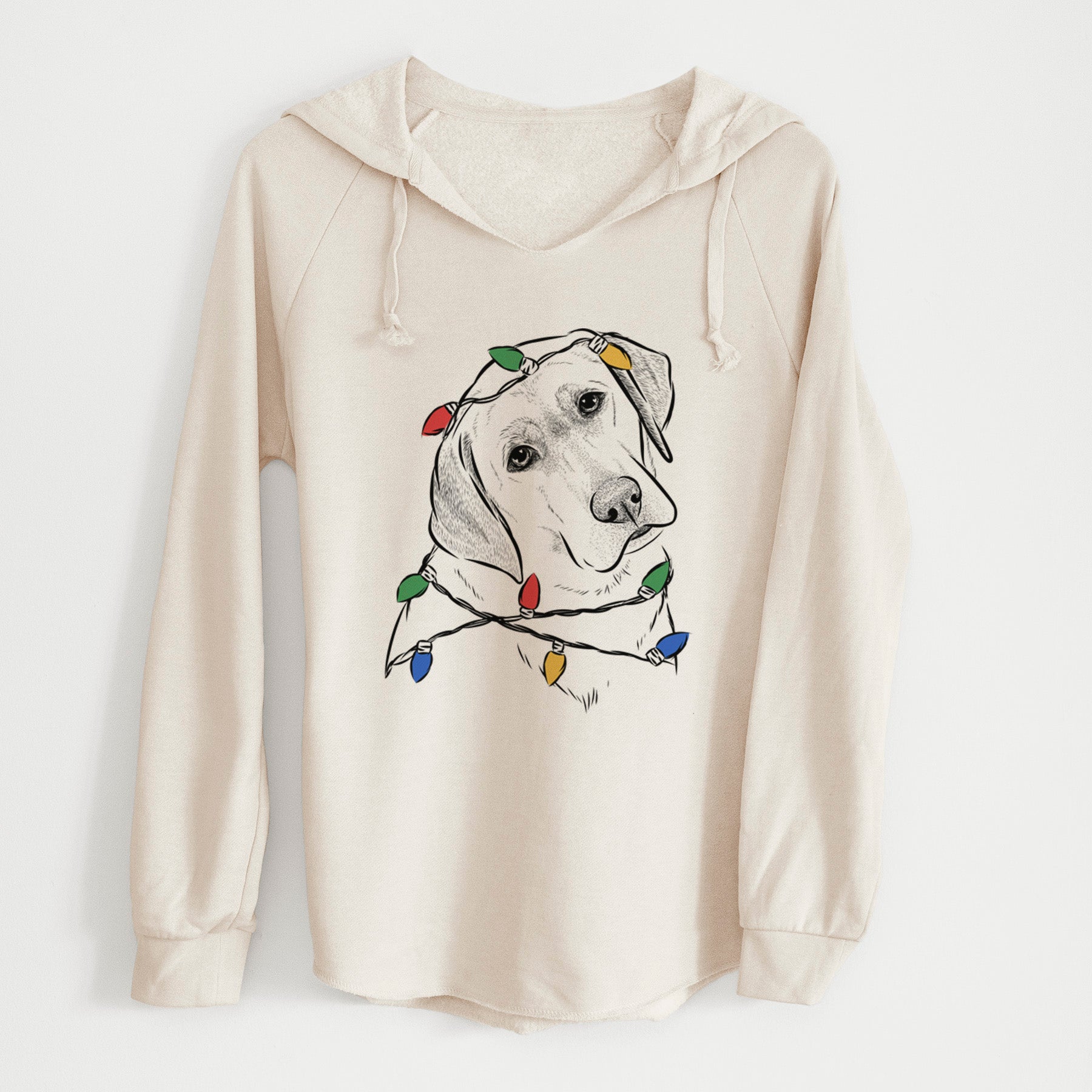 Christmas Lights Stella the Yellow Lab - Cali Wave Hooded Sweatshirt