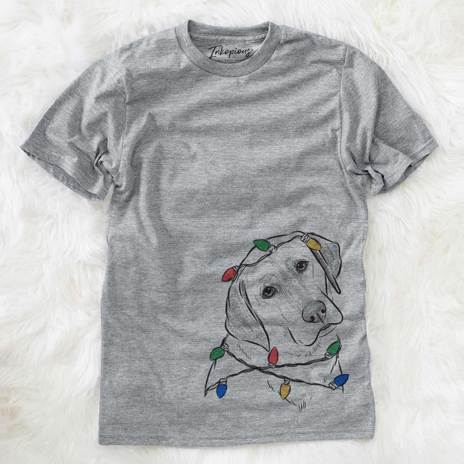 Christmas Lights Stella the Yellow Lab - Unisex Crewneck