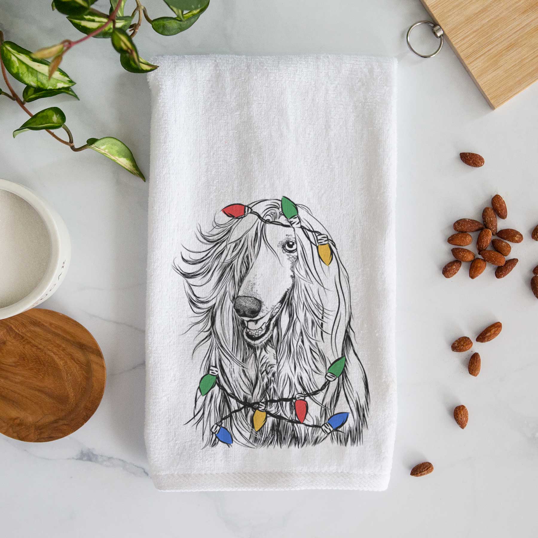 Sterling the Afghan Hound Decorative Hand Towel