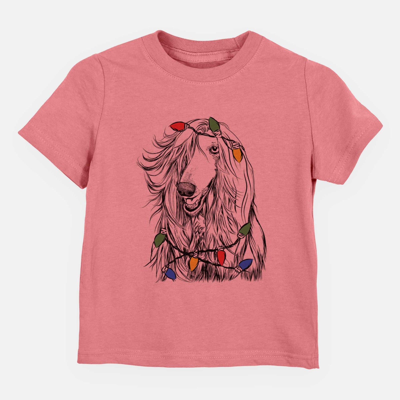 Christmas Lights Sterling the Afghan Hound - Kids/Youth/Toddler Shirt