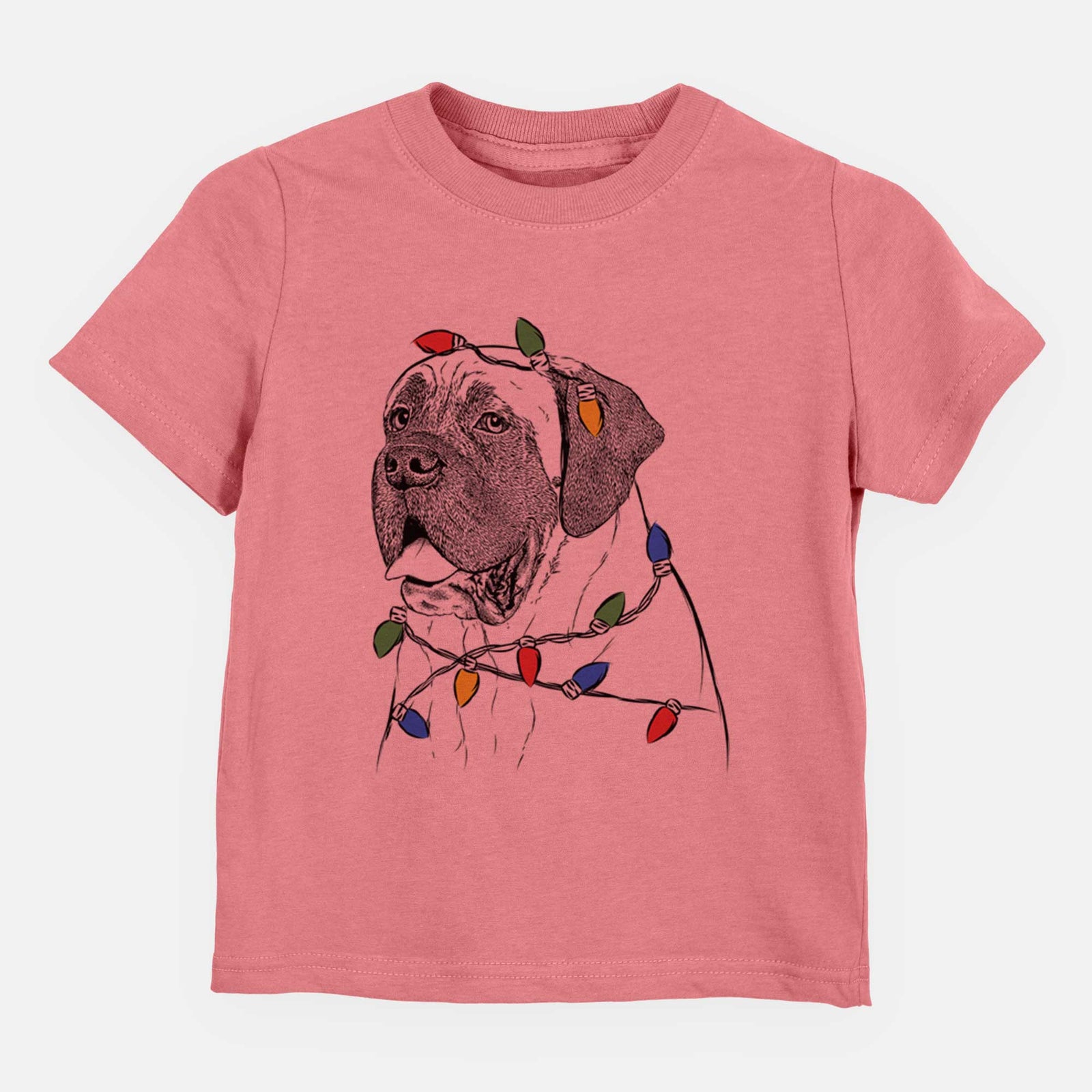 Christmas Lights Sterling the English Mastiff - Kids/Youth/Toddler Shirt