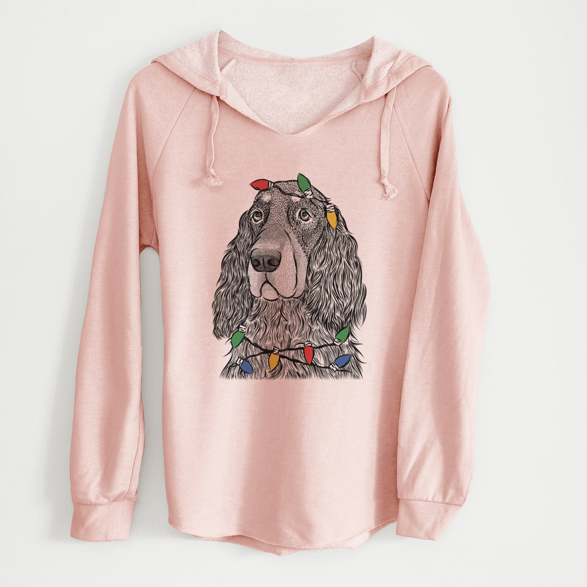 Christmas Lights Stormy the Gordon Setter - Cali Wave Hooded Sweatshirt