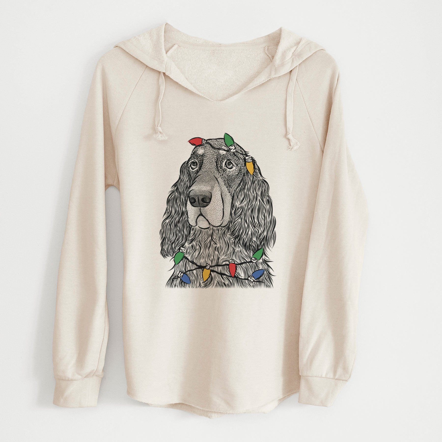 Christmas Lights Stormy the Gordon Setter - Cali Wave Hooded Sweatshirt