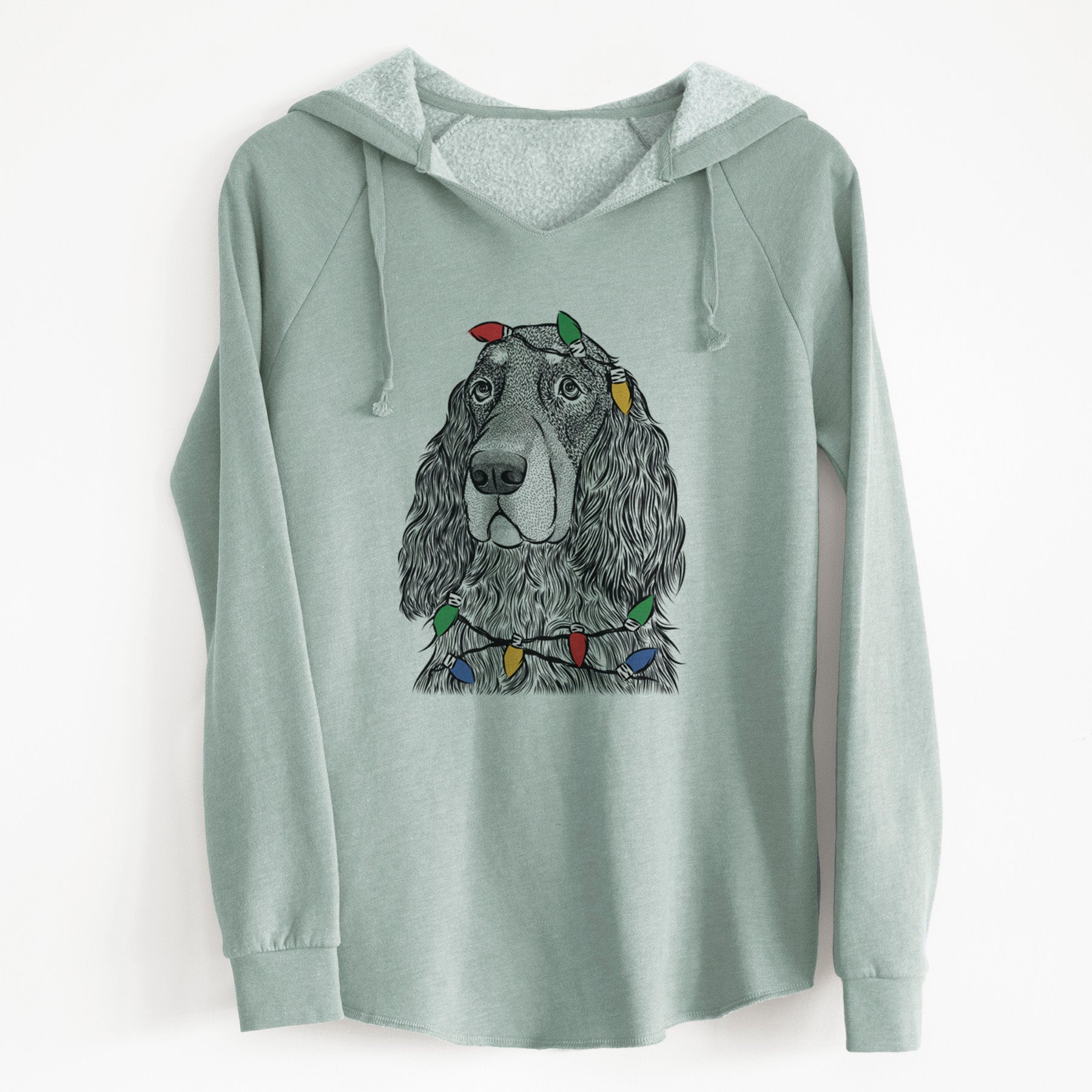 Christmas Lights Stormy the Gordon Setter - Cali Wave Hooded Sweatshirt