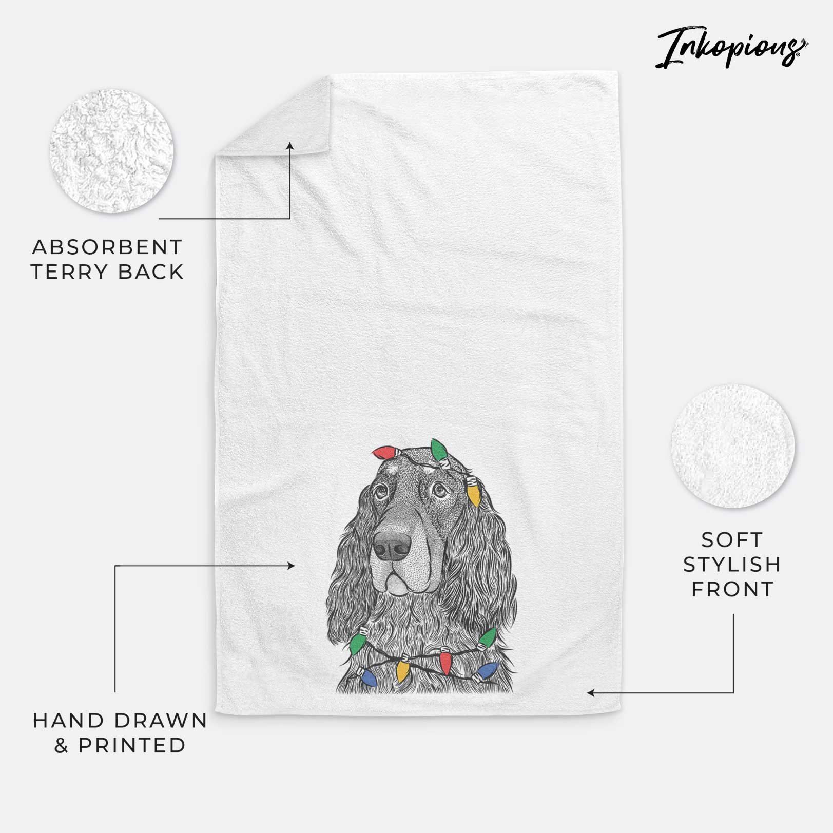 Stormy the Gordon Setter Decorative Hand Towel