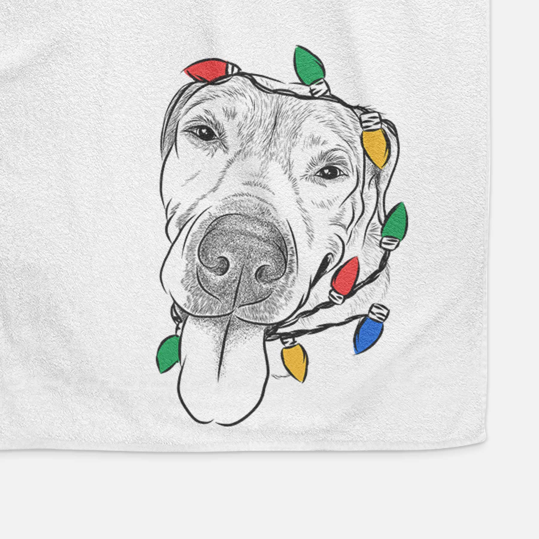 Sugar the Staffordshire Terrier Mix Decorative Hand Towel