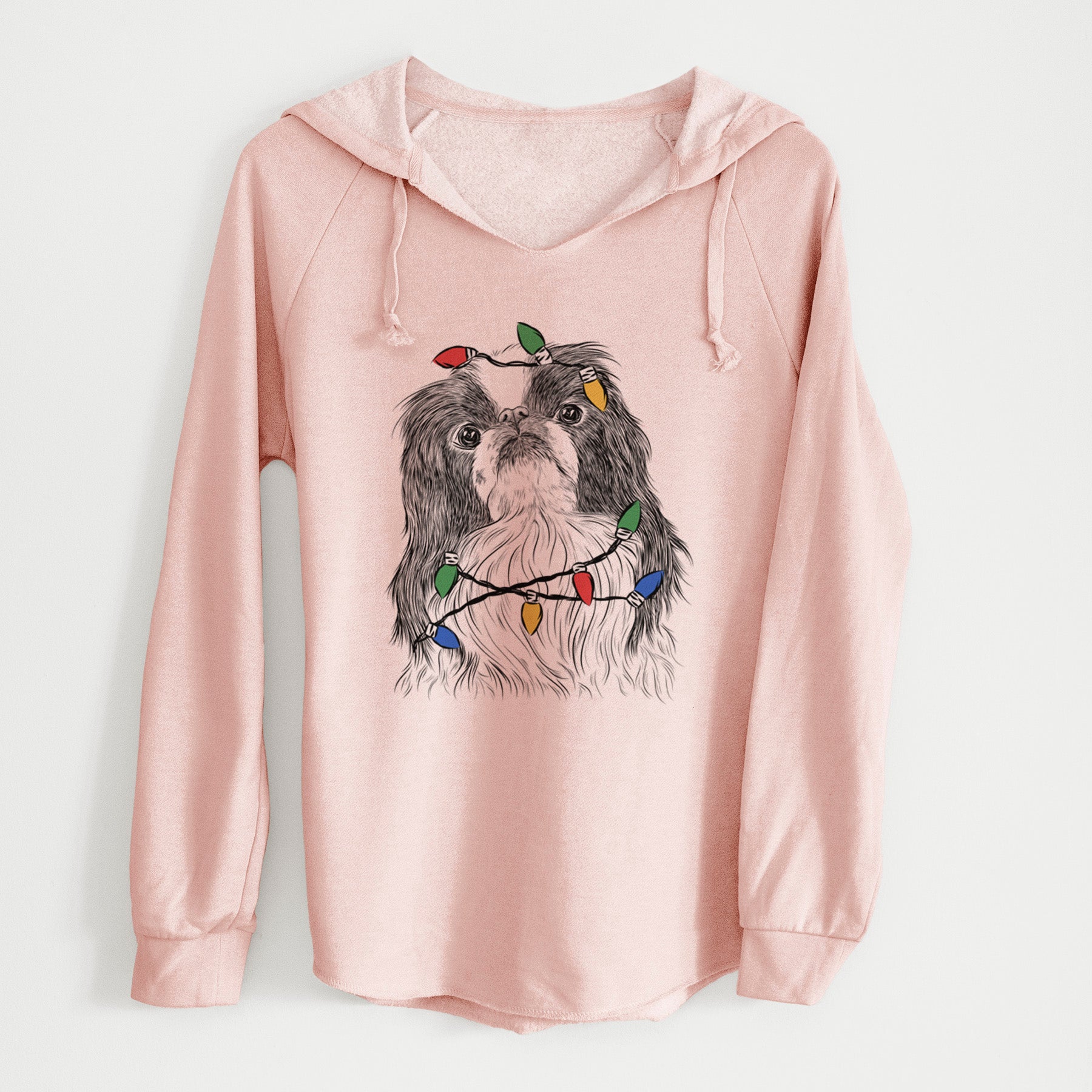 Christmas Lights Suki the Japanese Chin - Cali Wave Hooded Sweatshirt