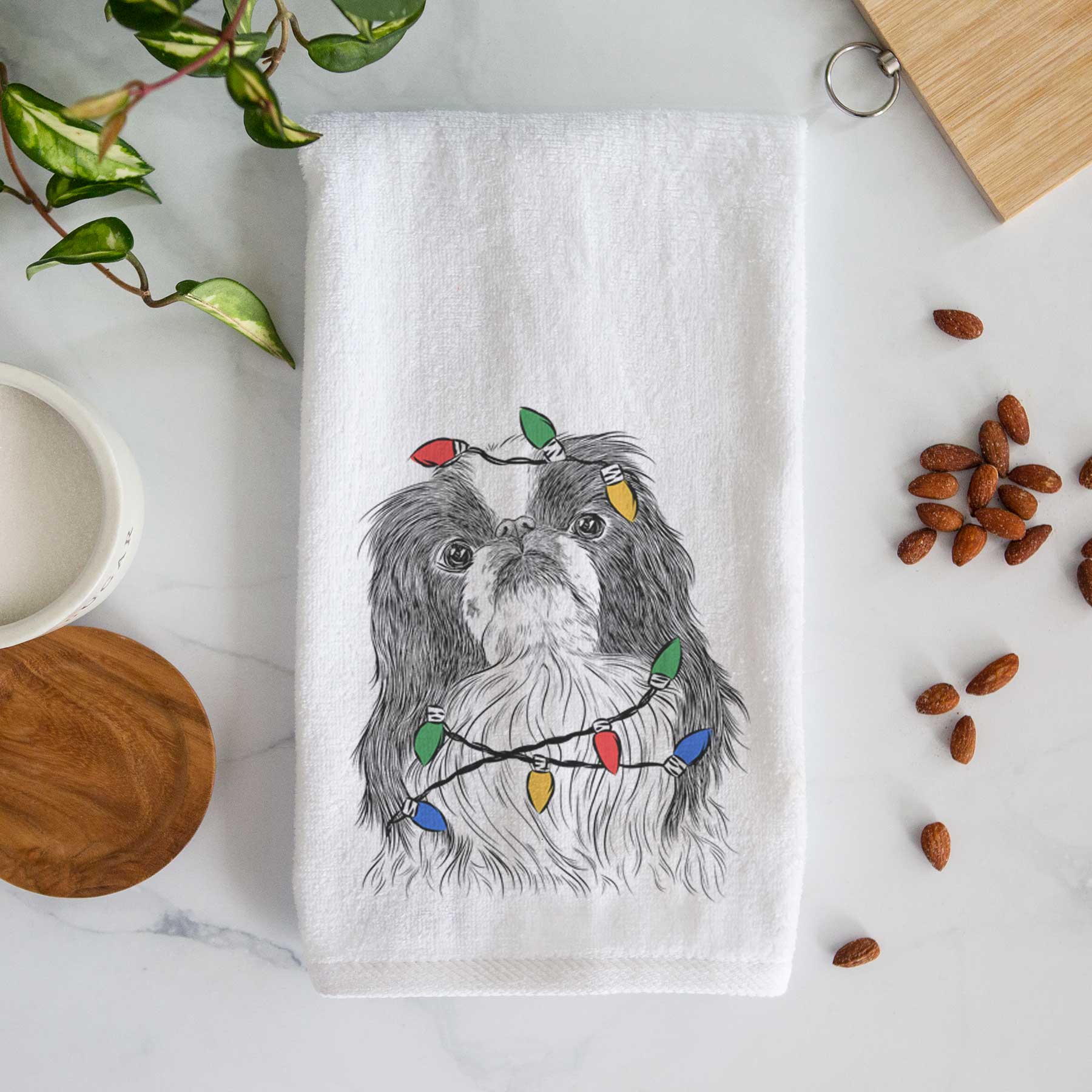 Suki the Japanese Chin Decorative Hand Towel