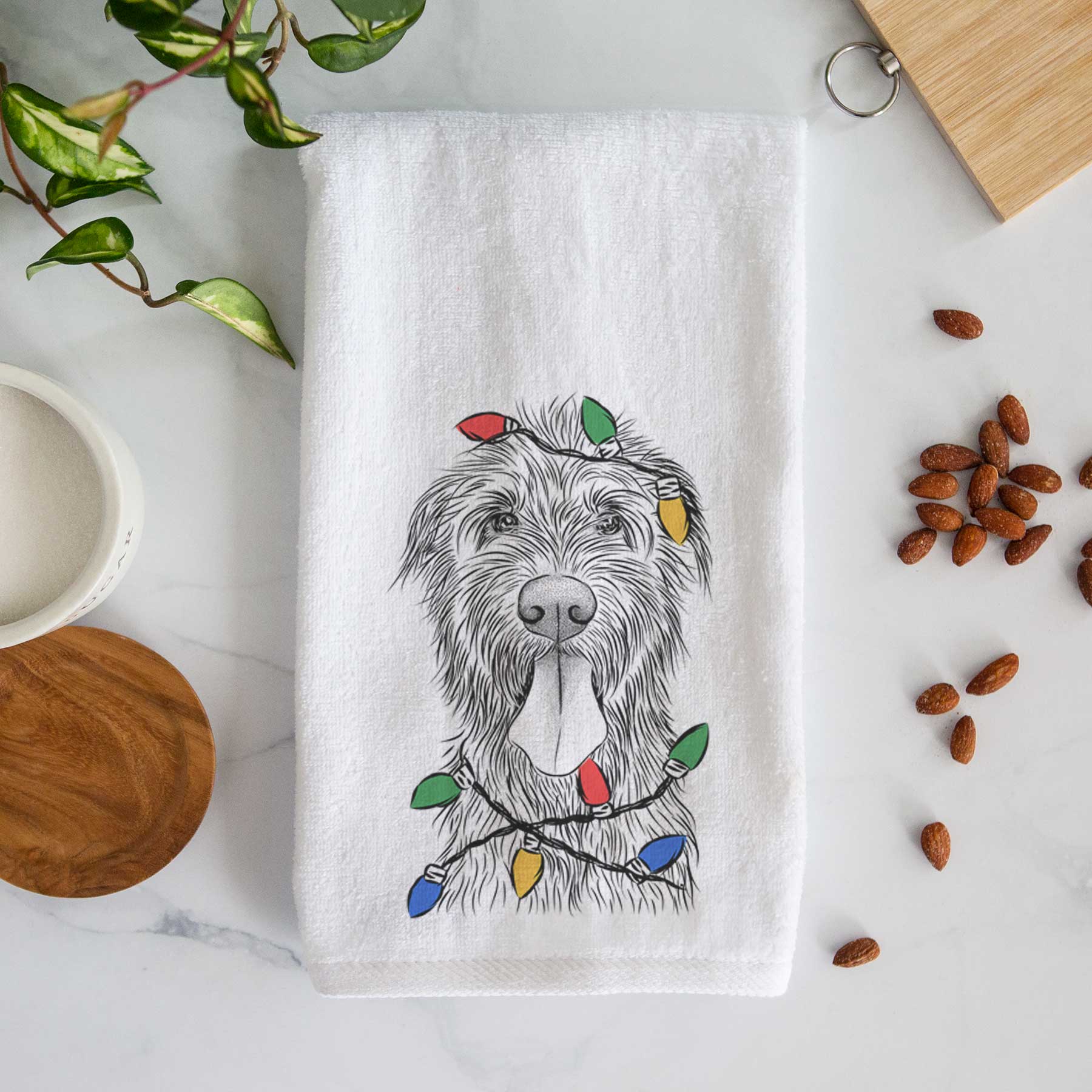 Sullivan the Irish Wolfhound Decorative Hand Towel