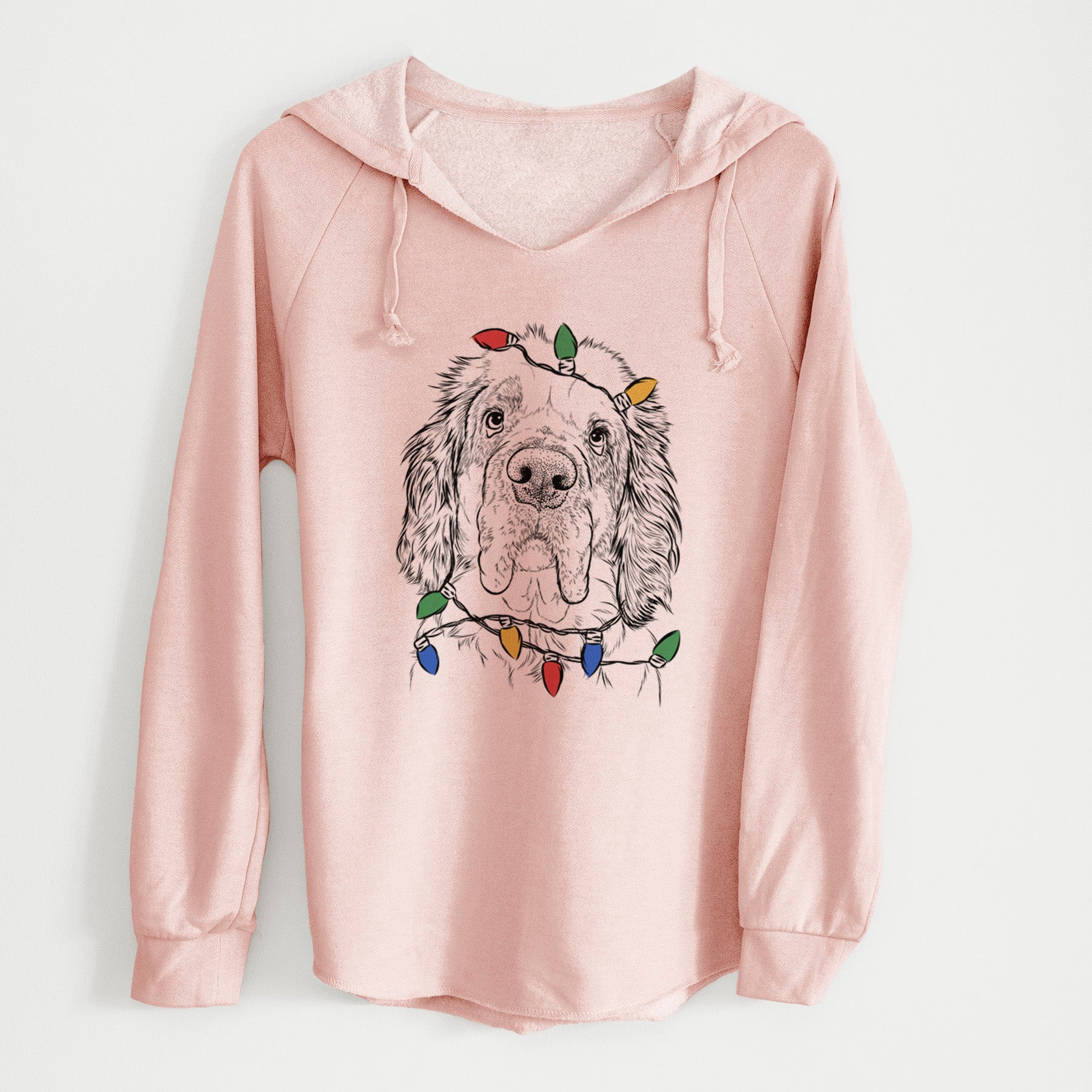 Christmas Lights Sully the Clumber Spaniel - Cali Wave Hooded Sweatshirt