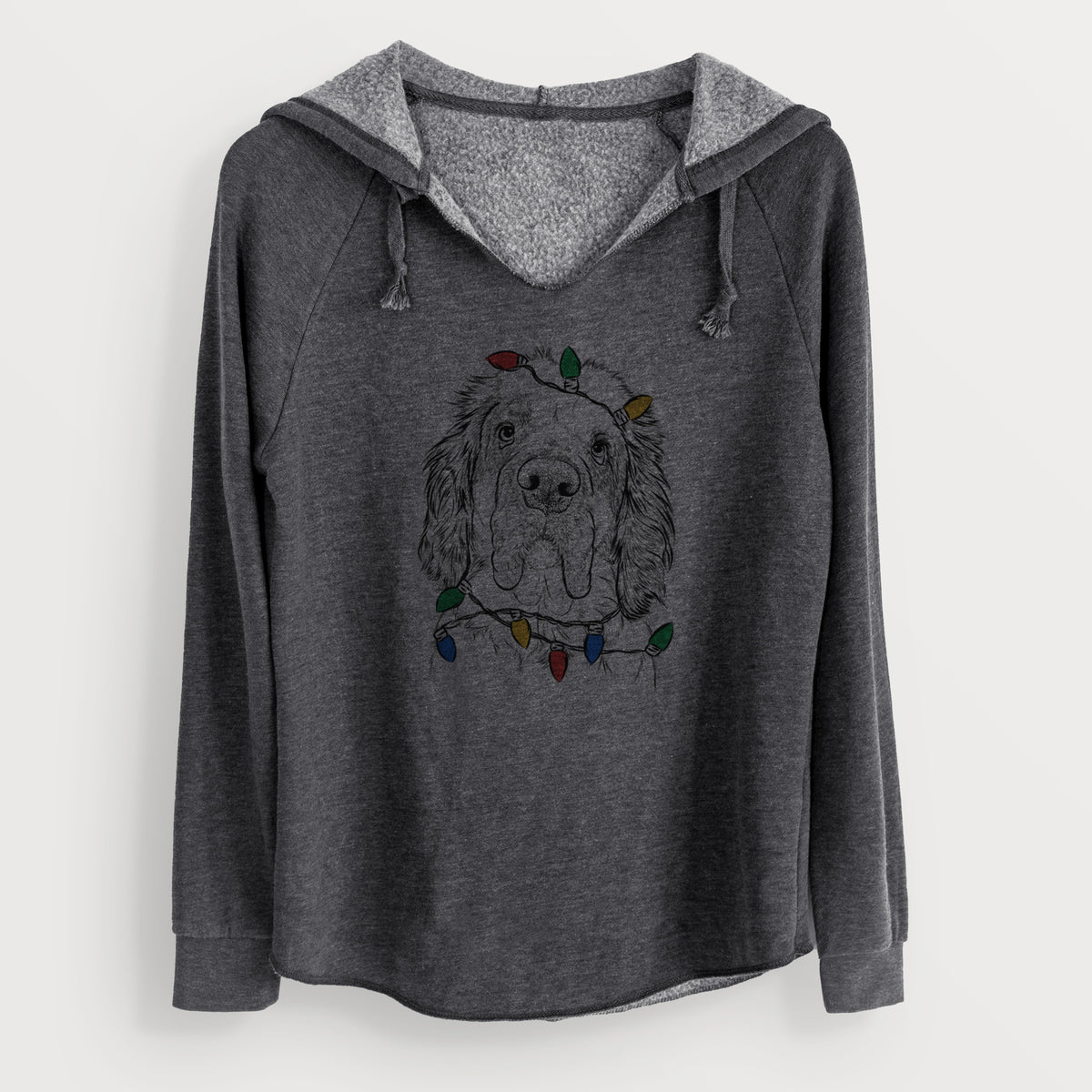 Christmas Lights Sully the Clumber Spaniel - Cali Wave Hooded Sweatshirt