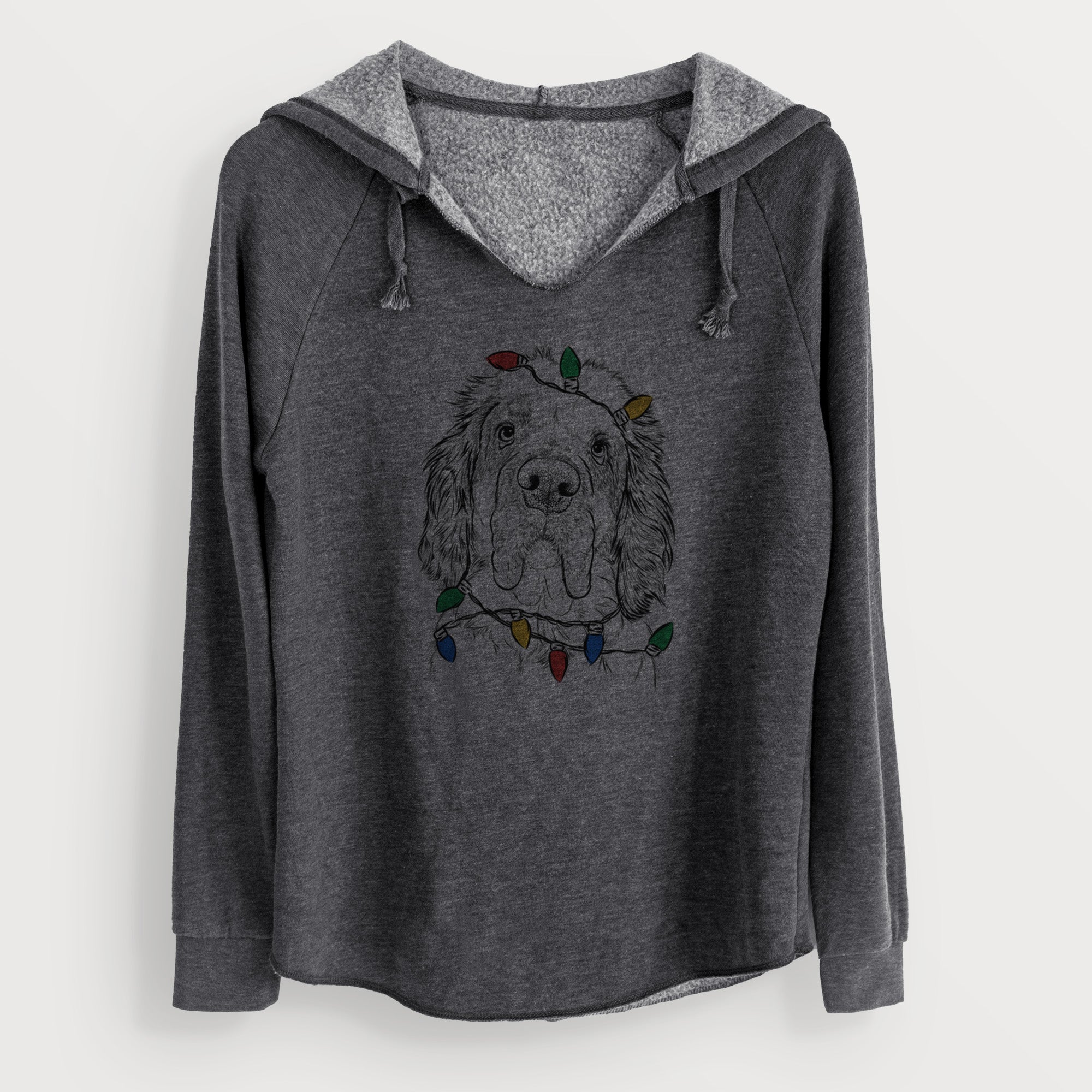 Christmas Lights Sully the Clumber Spaniel - Cali Wave Hooded Sweatshirt