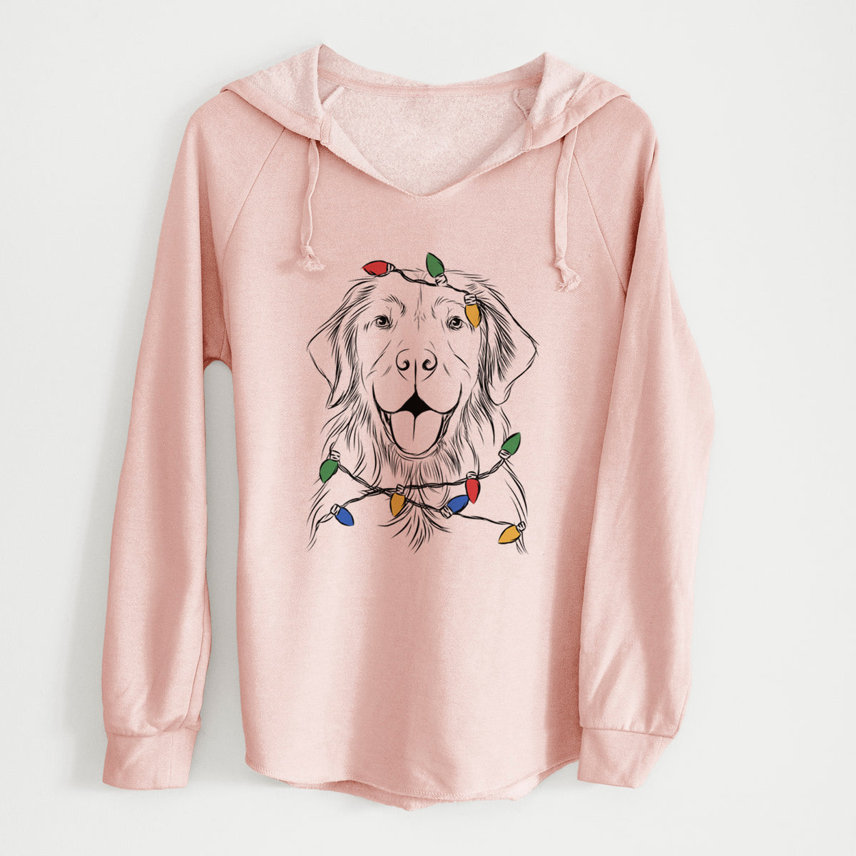 Christmas Lights Sunny the Golden Retriever - Cali Wave Hooded Sweatshirt