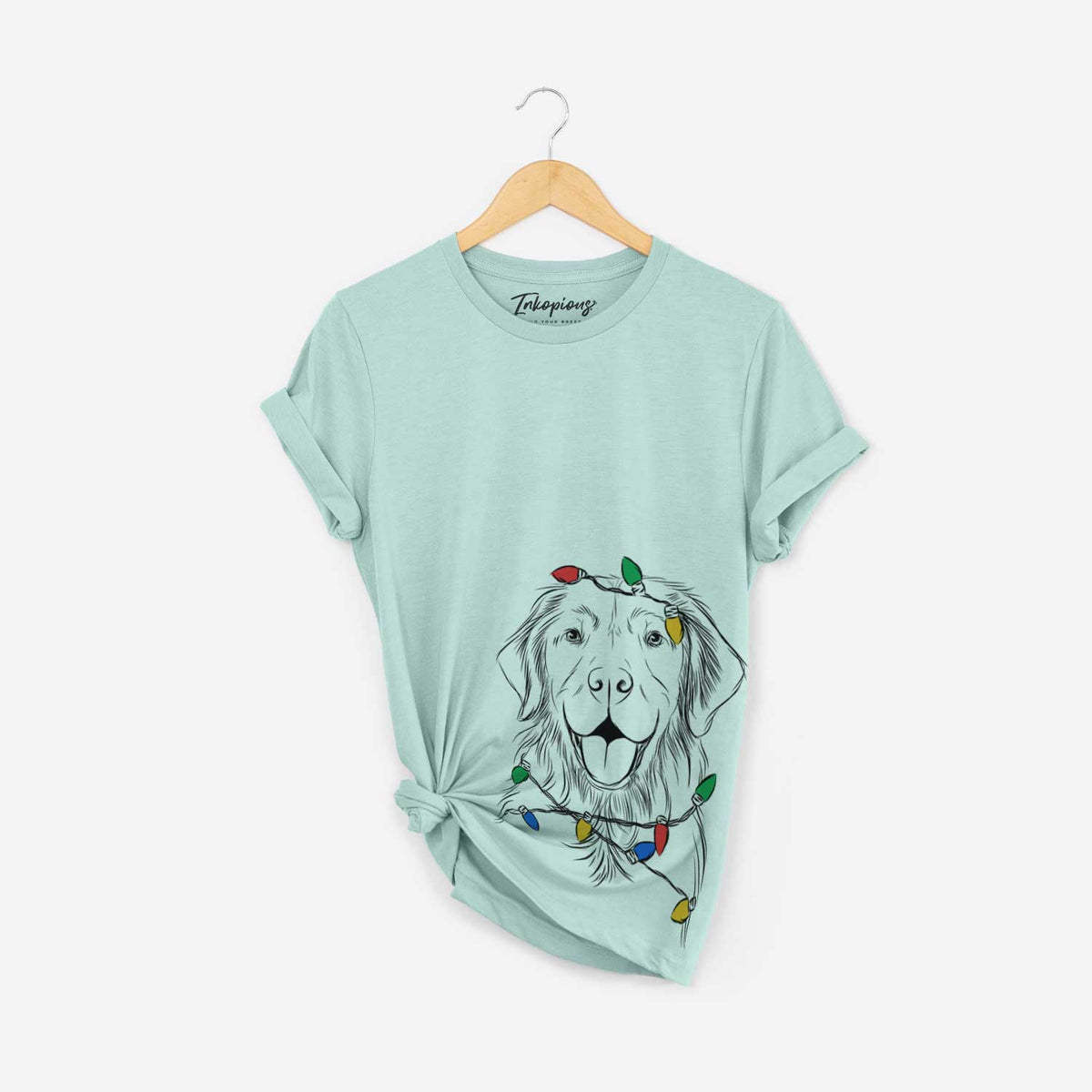 Christmas Lights Sunny the Golden Retriever - Unisex Crewneck