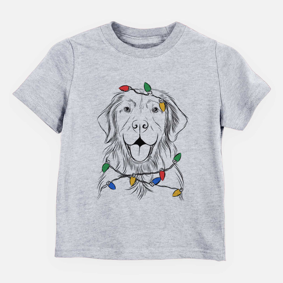 Christmas Lights Sunny the Golden Retriever - Kids/Youth/Toddler Shirt