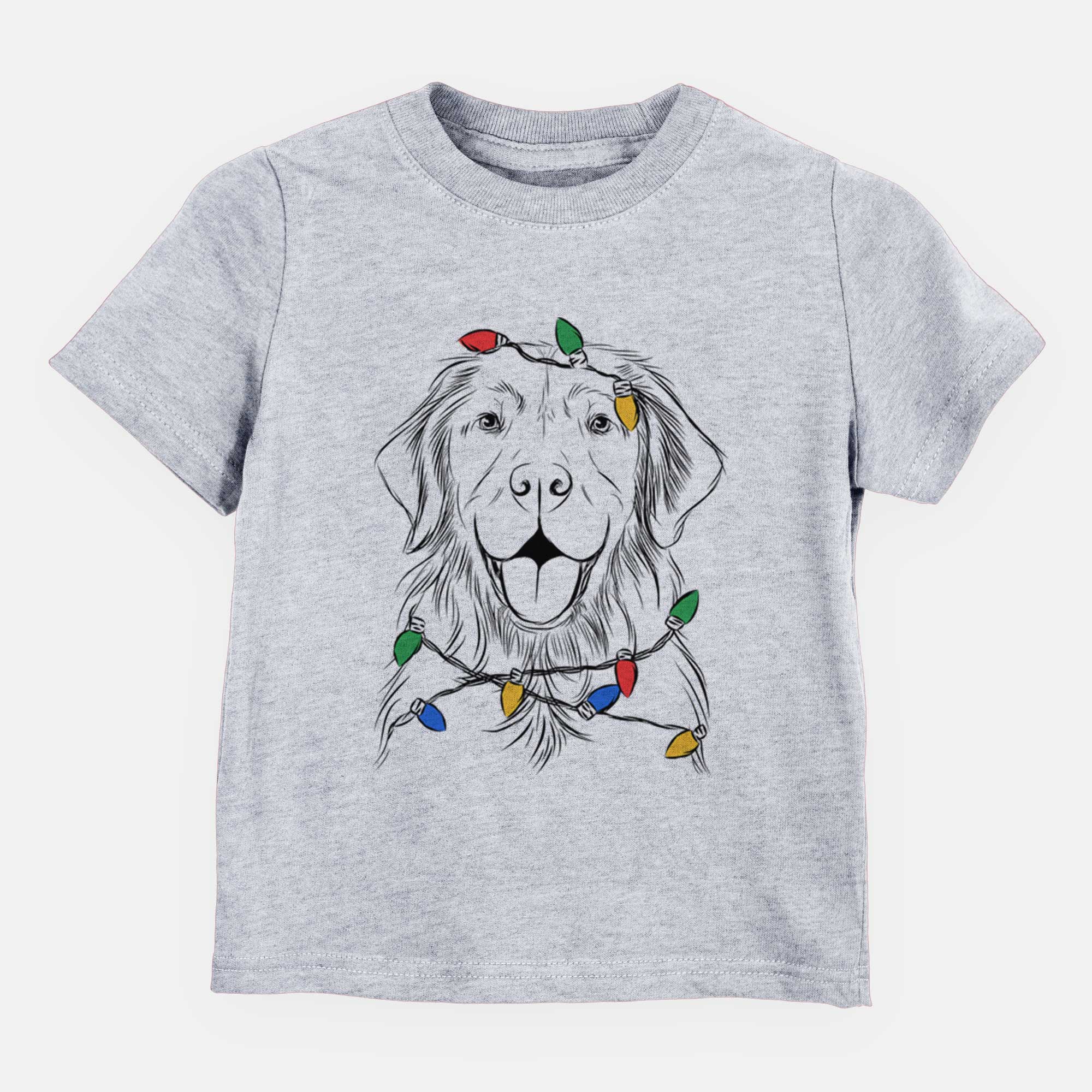 Christmas Lights Sunny the Golden Retriever - Kids/Youth/Toddler Shirt