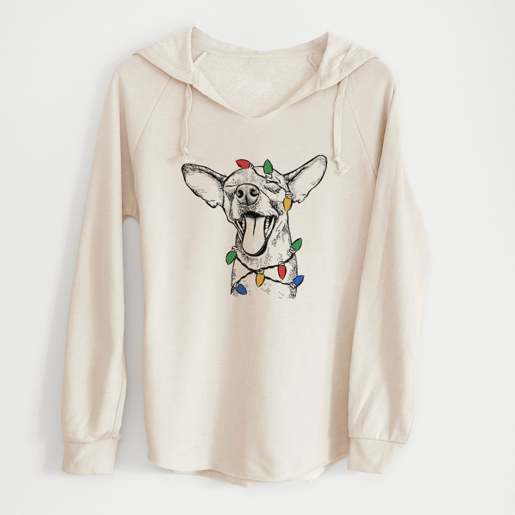 Christmas Lights SweetBailey the Chihuahua Mix - Cali Wave Hooded Sweatshirt