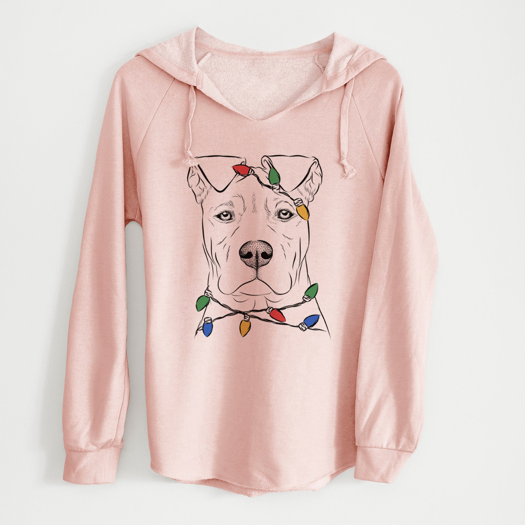 Christmas Lights Sweet Finn the Mixed Breed - Cali Wave Hooded Sweatshirt