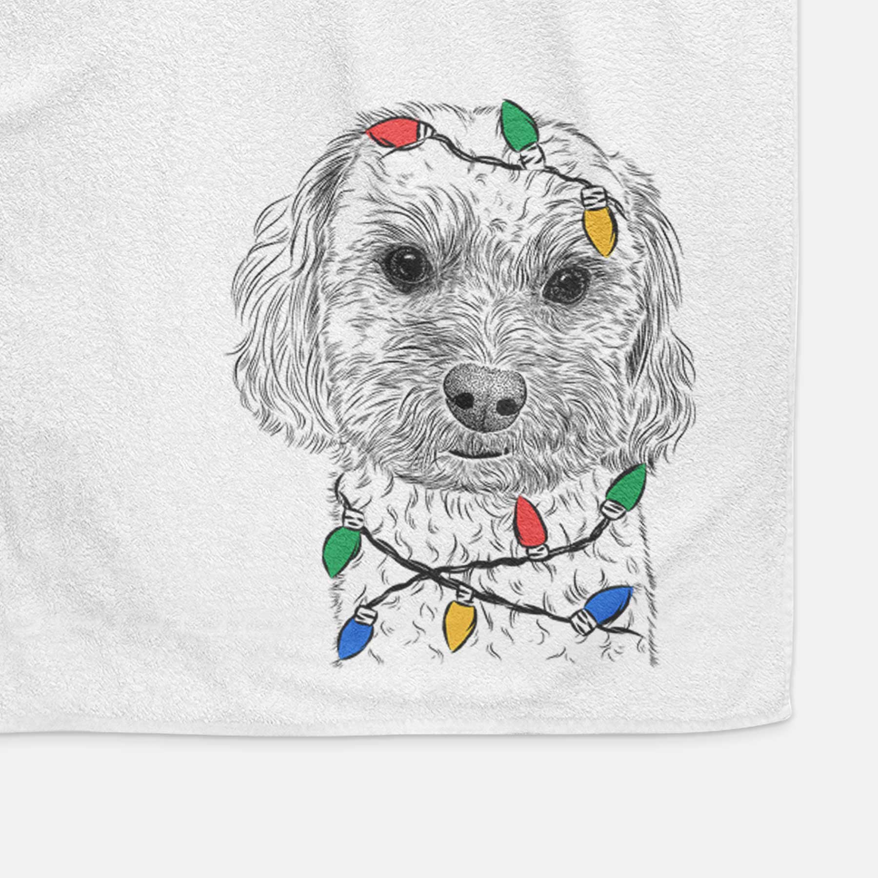 Sweet George the Mixed Breed Decorative Hand Towel