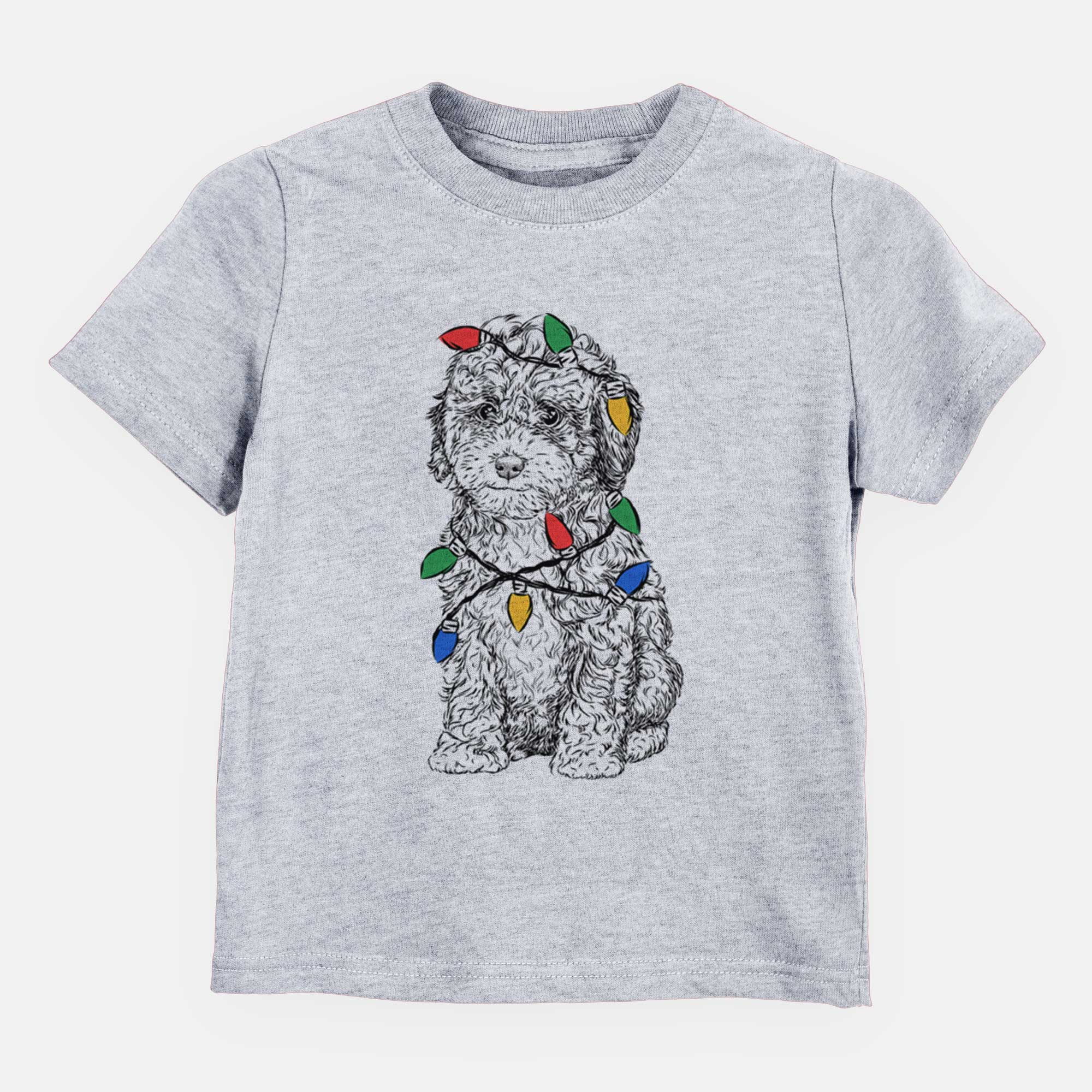 Christmas Lights Sweet Tea the Mini Doodle - Kids/Youth/Toddler Shirt