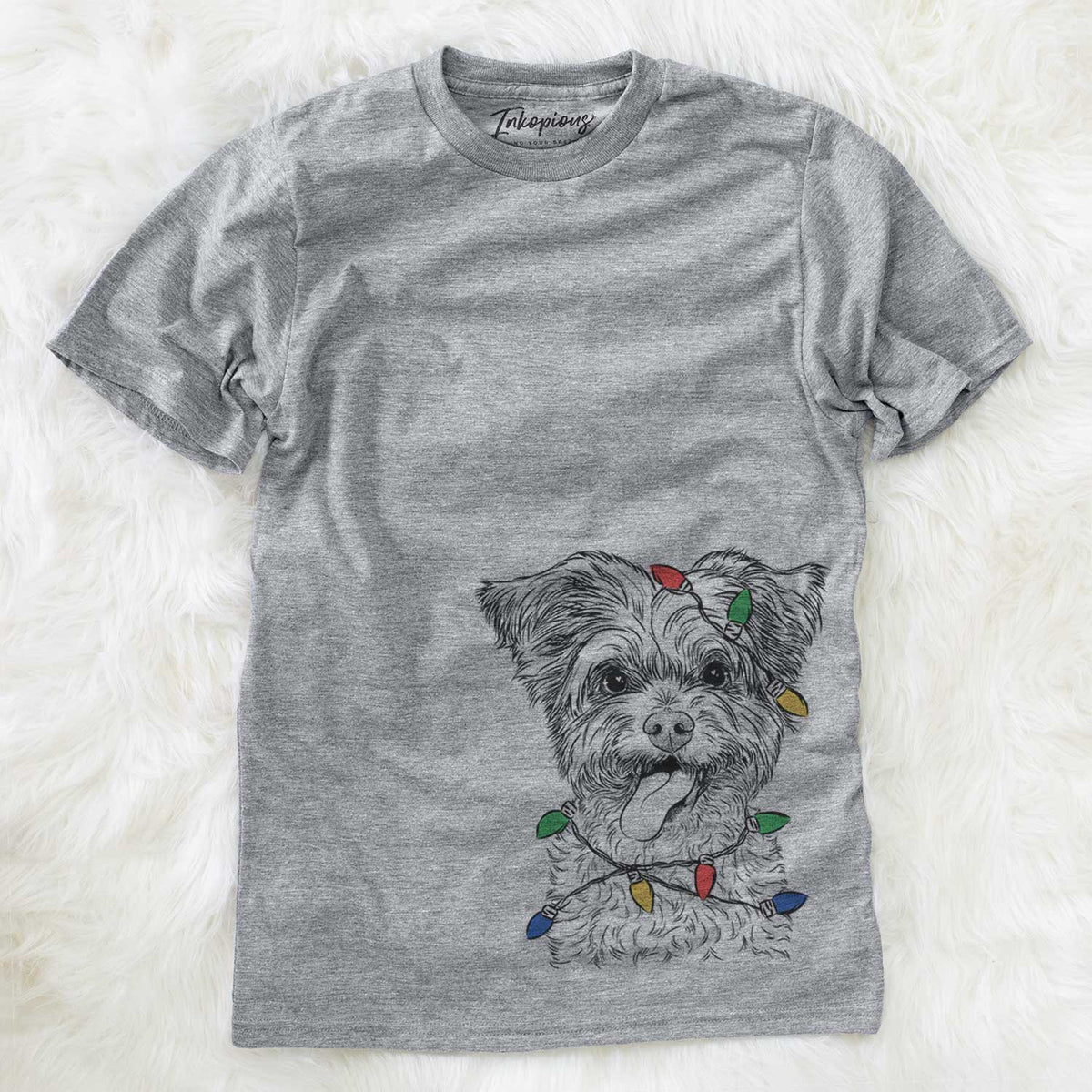 Christmas Lights Sweetie the Terrier Mix - Unisex Crewneck