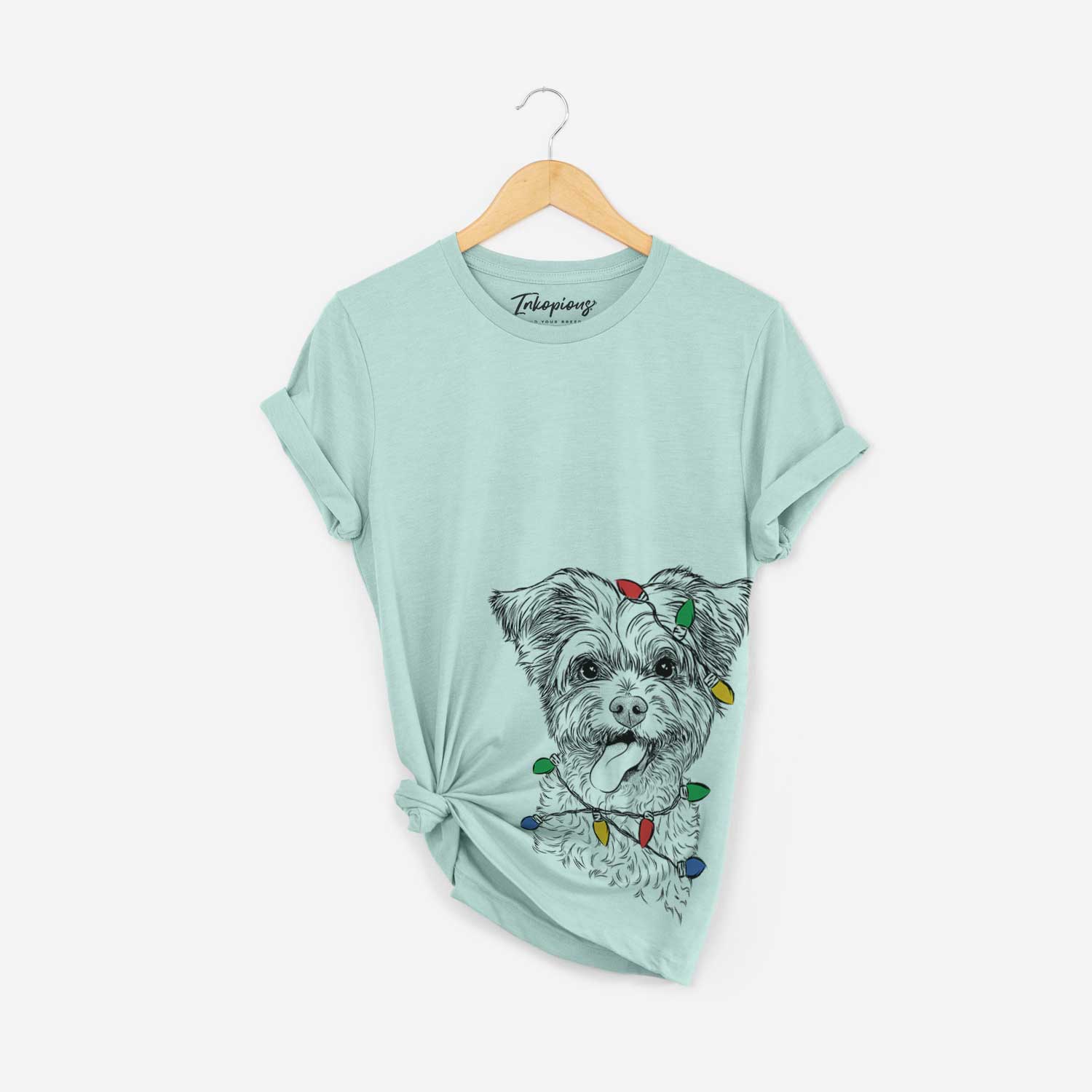 Christmas Lights Sweetie the Terrier Mix - Unisex Crewneck