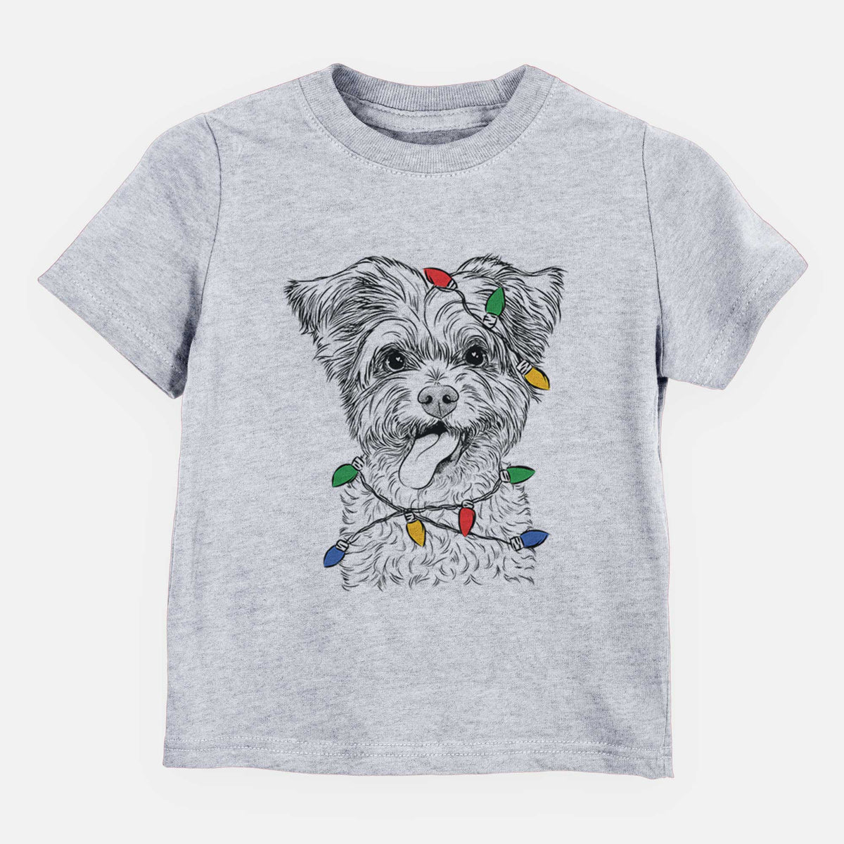 Christmas Lights Sweetie the Terrier Mix - Kids/Youth/Toddler Shirt