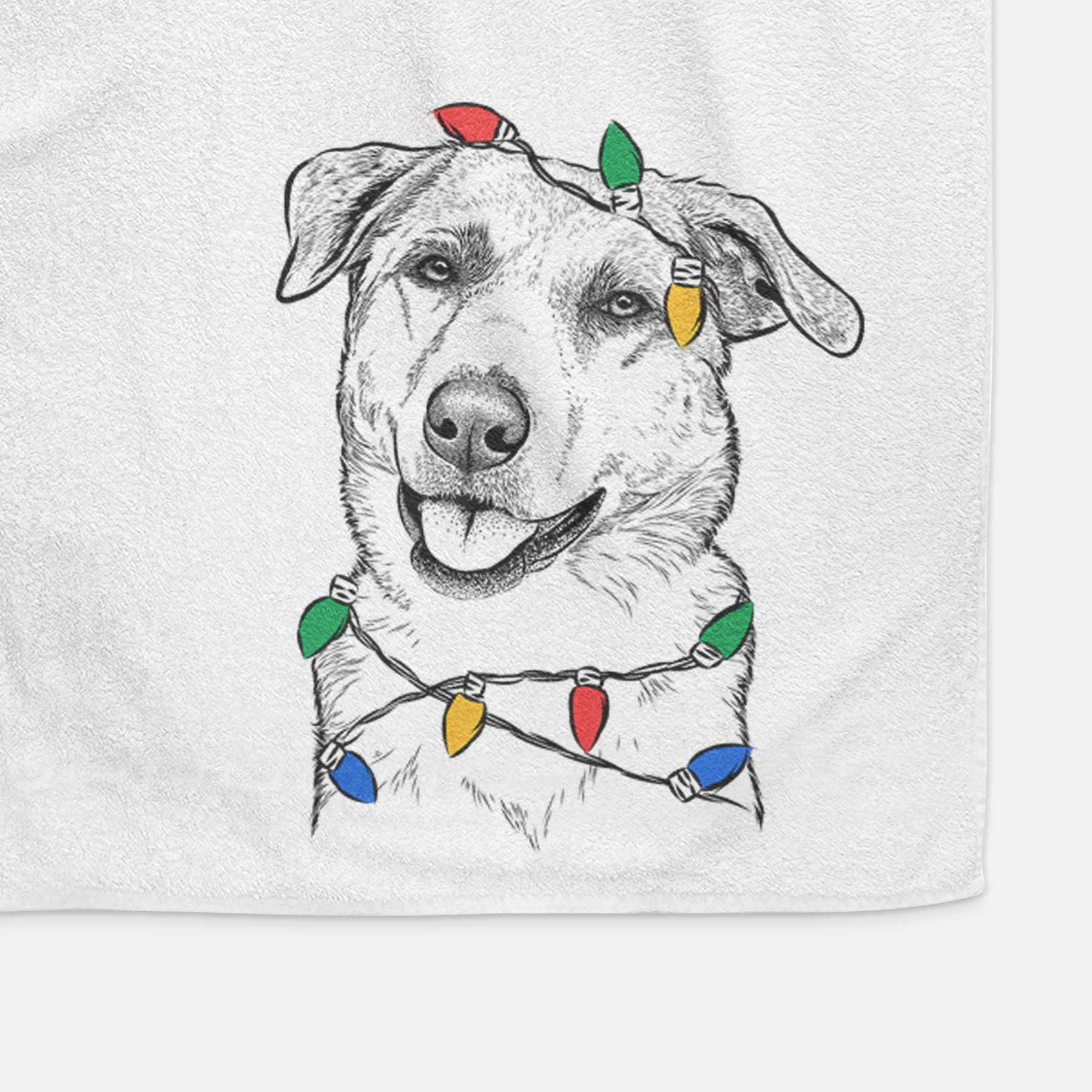 Sydney the Great Pyrenees Australian Shepherd Mix Decorative Hand Towel