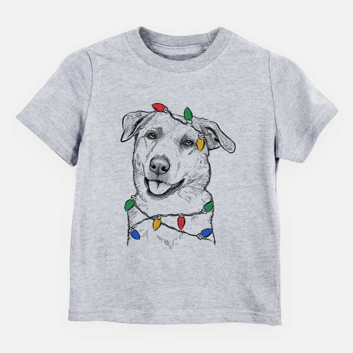 Christmas Lights Sydney the Great Pyrenees Australian Shepherd Mix - Kids/Youth/Toddler Shirt