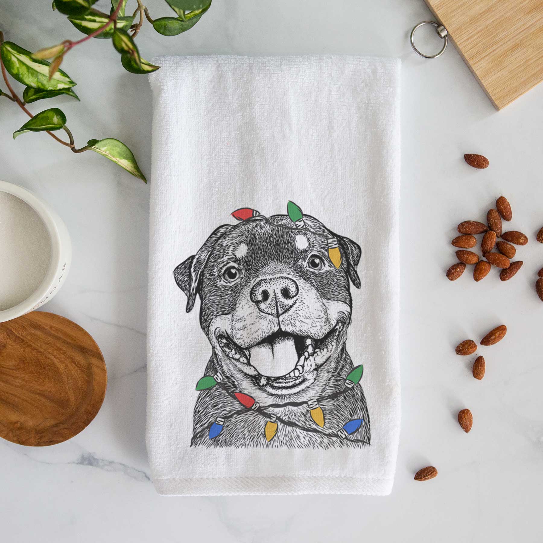 Talos the Rottweiler Decorative Hand Towel