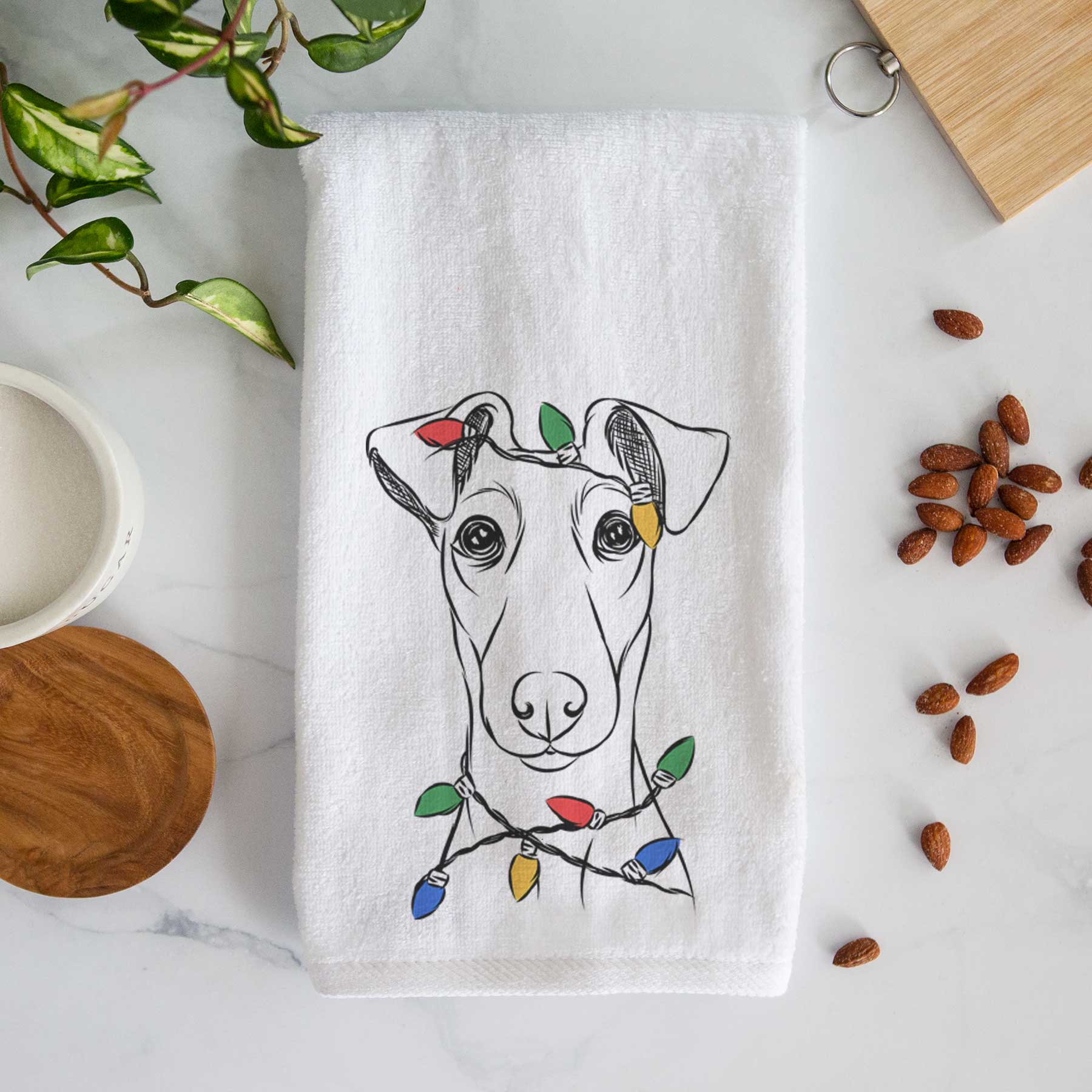 Tanner the Fox Terrier Decorative Hand Towel